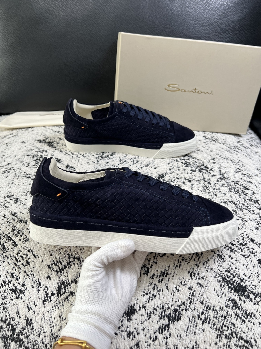 ⚠️只换码不退⚠️    Santoni  高品质    顶级工艺品  圣东尼  专柜新品同步，鞋面意大利进口牛皮拼布面
