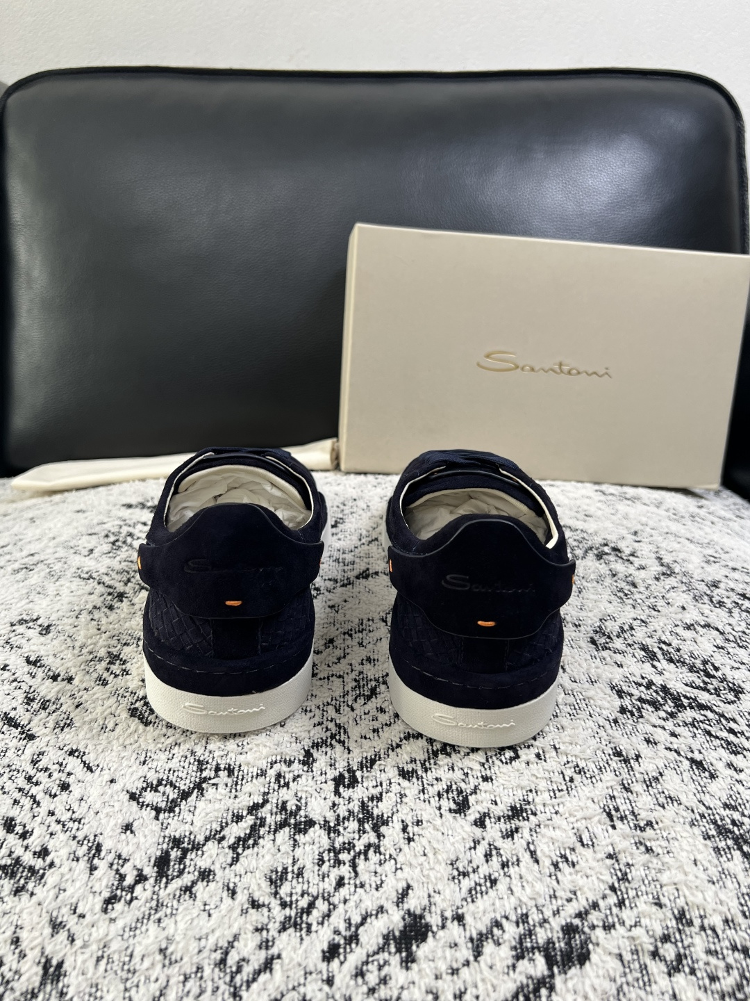 ⚠️只换码不退⚠️    Santoni  高品质    顶级工艺品  圣东尼  专柜新品同步，鞋面意大利进口牛皮拼布面