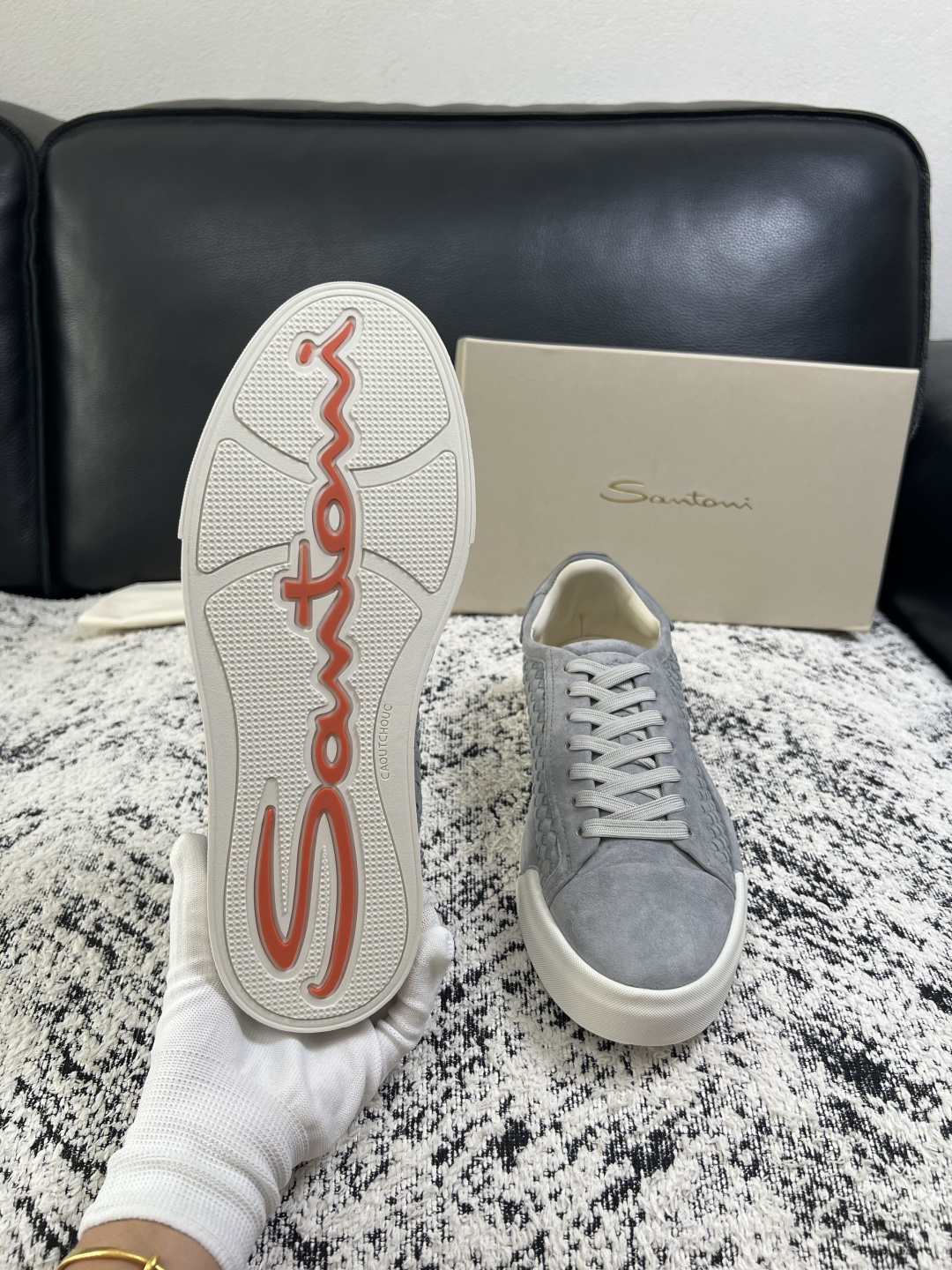 ⚠️只换码不退⚠️    Santoni  高品质    顶级工艺品  圣东尼  专柜新品同步，鞋面意大利进口牛皮拼布面