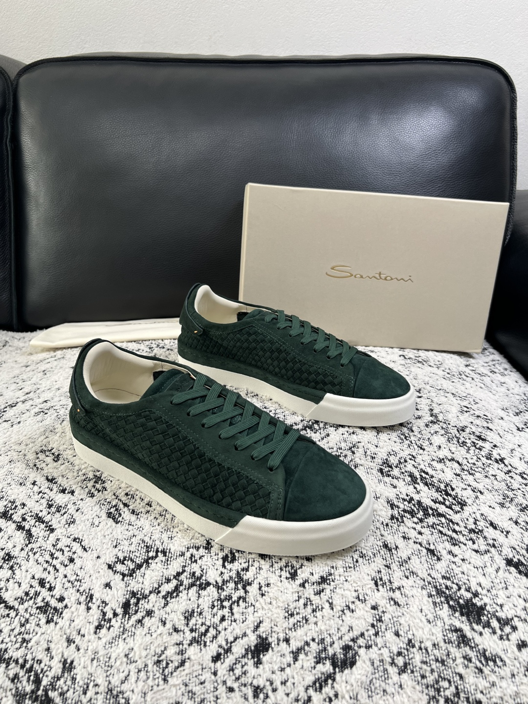⚠️只换码不退⚠️    Santoni  高品质    顶级工艺品  圣东尼  专柜新品同步，鞋面意大利进口牛皮拼布面