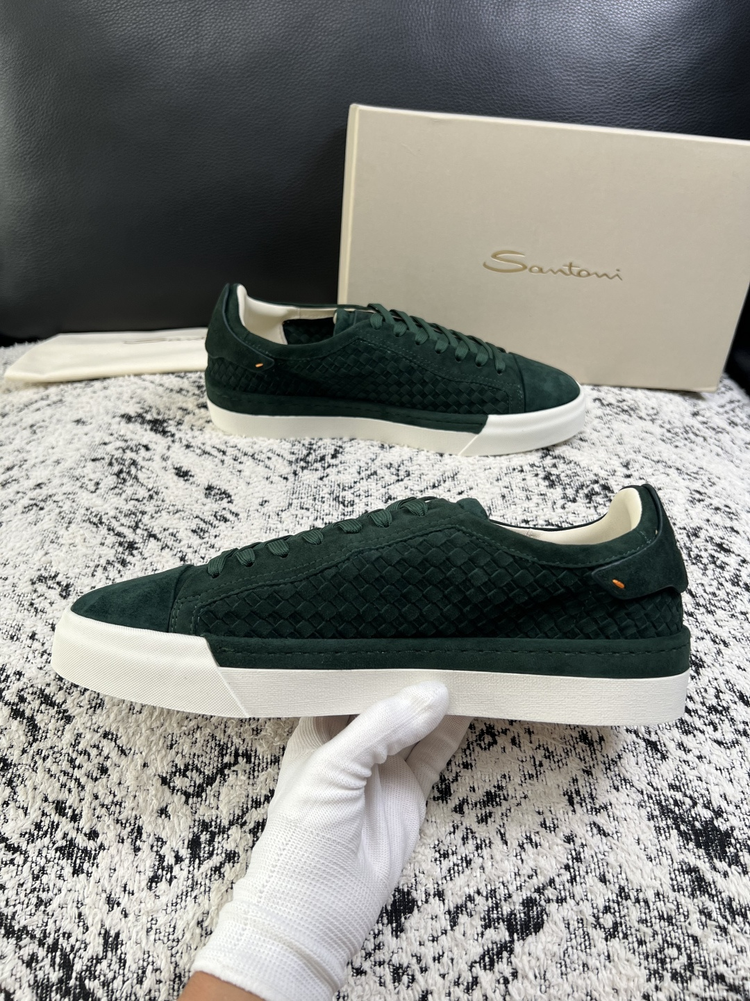 ⚠️只换码不退⚠️    Santoni  高品质    顶级工艺品  圣东尼  专柜新品同步，鞋面意大利进口牛皮拼布面