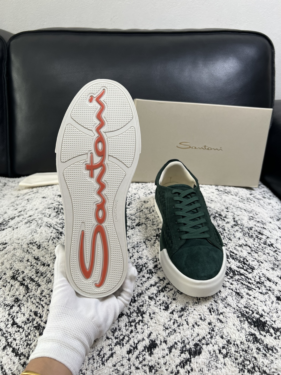 ⚠️只换码不退⚠️    Santoni  高品质    顶级工艺品  圣东尼  专柜新品同步，鞋面意大利进口牛皮拼布面