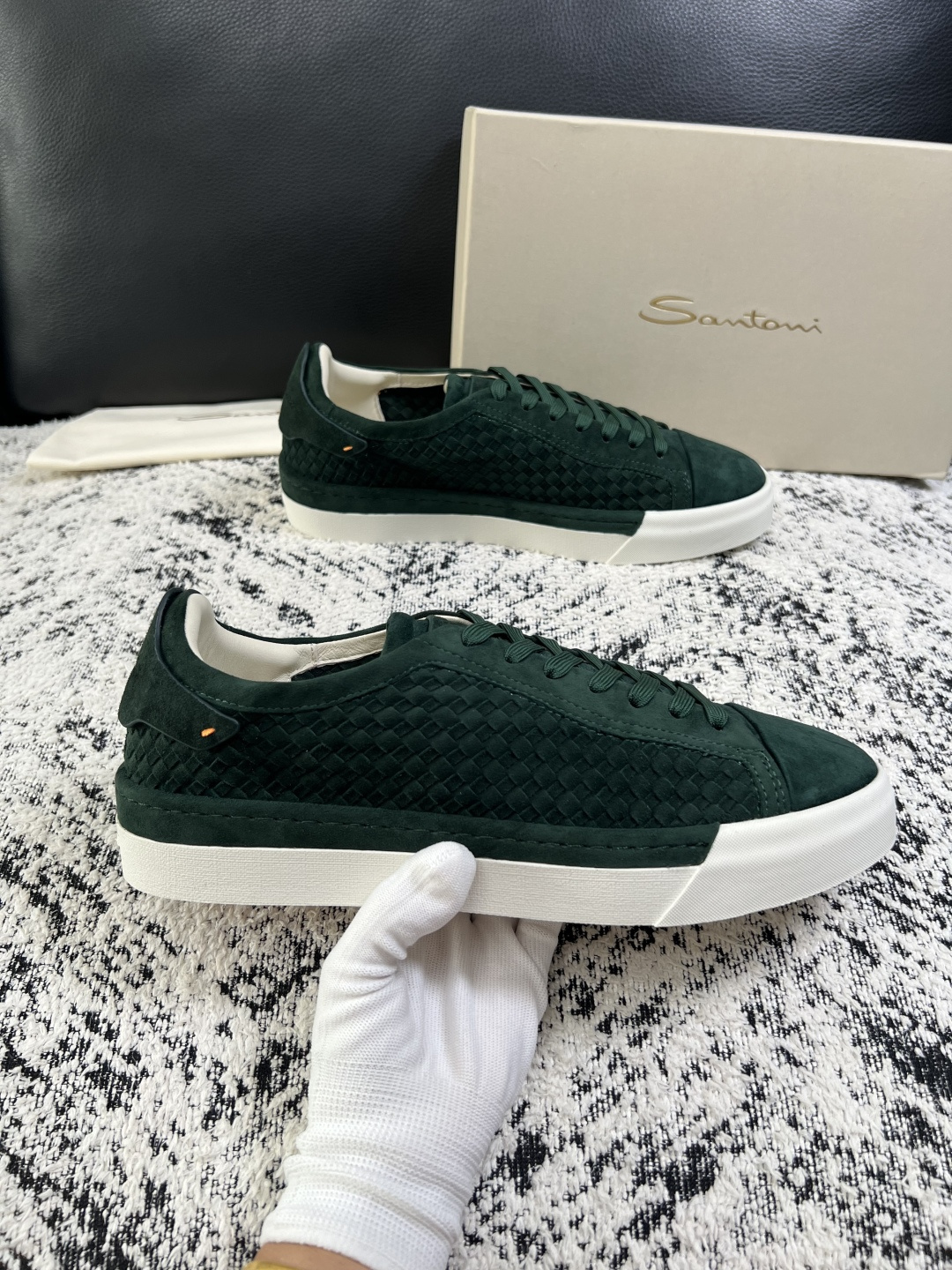 ⚠️只换码不退⚠️    Santoni  高品质    顶级工艺品  圣东尼  专柜新品同步，鞋面意大利进口牛皮拼布面