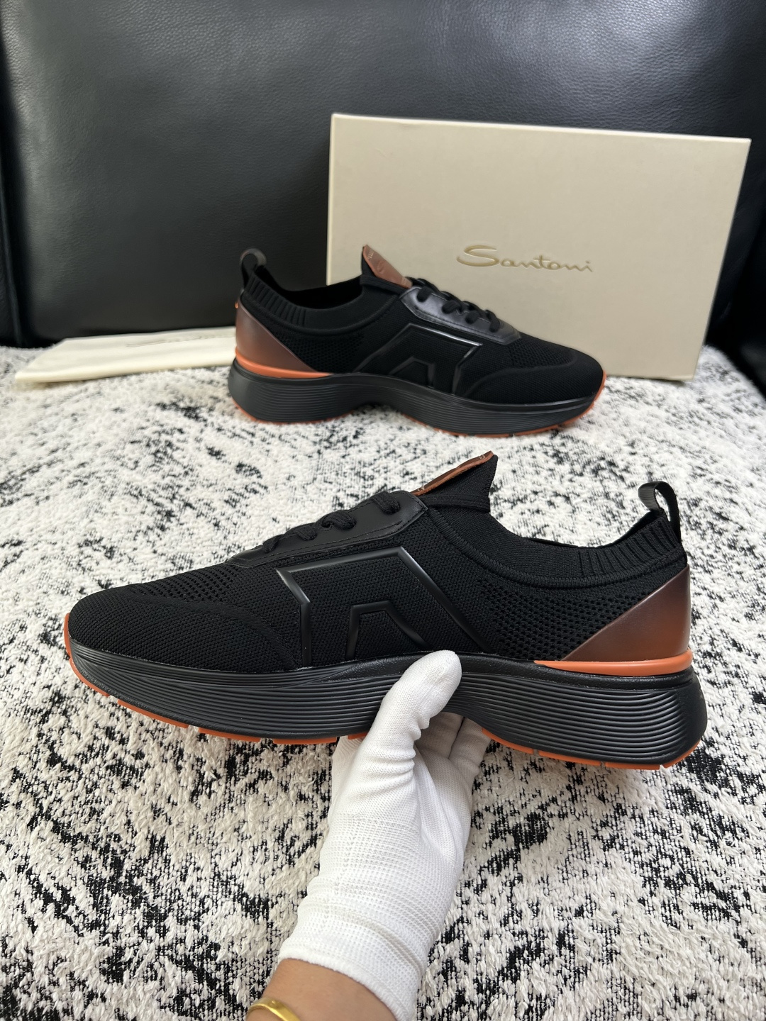 ⚠️只换码不退⚠️    Santoni  高品质    顶级工艺品  圣东尼  专柜新品同步，鞋面意大利进口牛皮拼布面