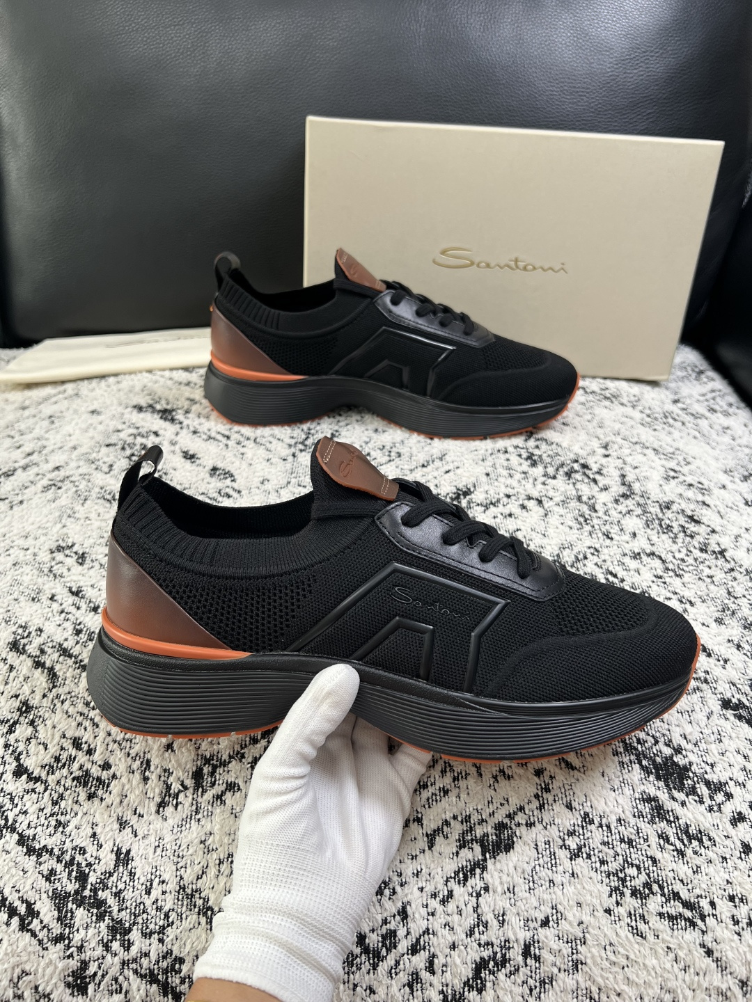 ⚠️只换码不退⚠️    Santoni  高品质    顶级工艺品  圣东尼  专柜新品同步，鞋面意大利进口牛皮拼布面