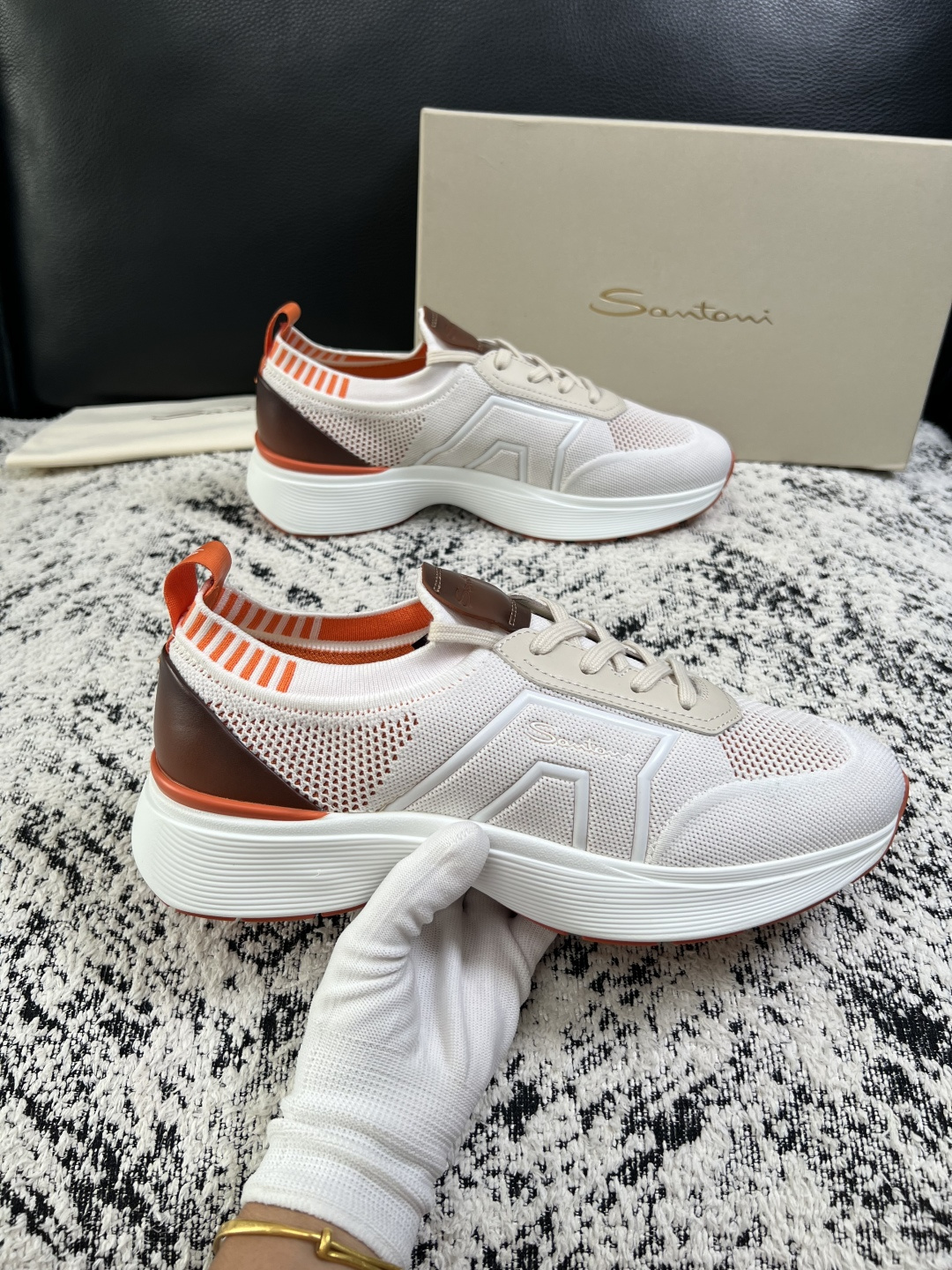 ⚠️只换码不退⚠️    Santoni  高品质    顶级工艺品  圣东尼  专柜新品同步，鞋面意大利进口牛皮拼布面