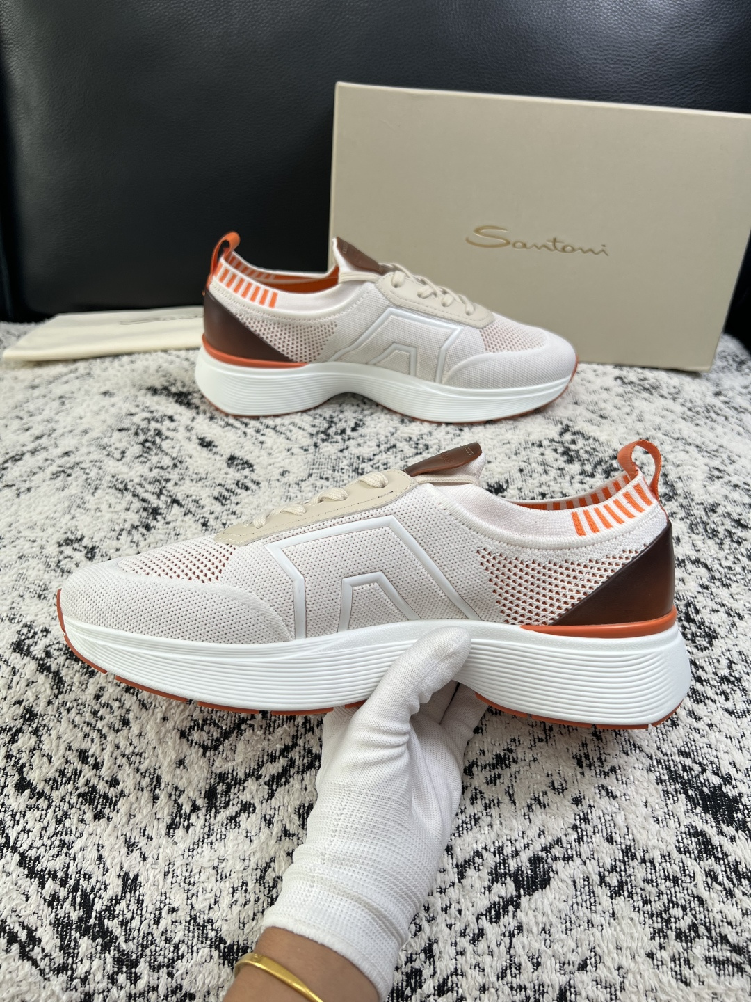 ⚠️只换码不退⚠️    Santoni  高品质    顶级工艺品  圣东尼  专柜新品同步，鞋面意大利进口牛皮拼布面