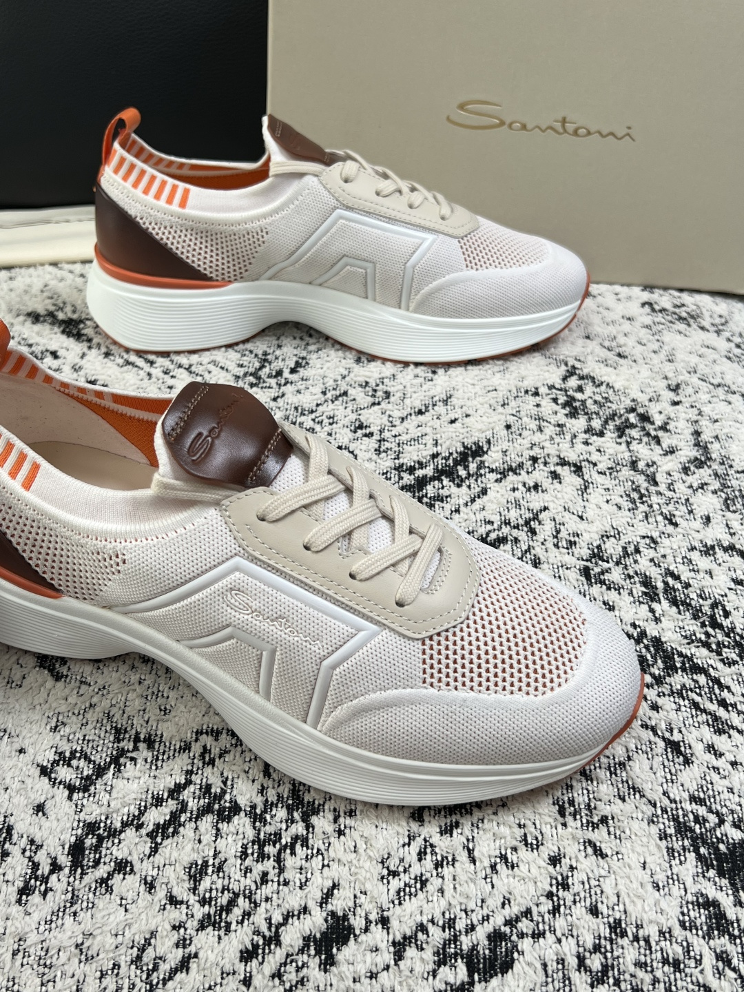 ⚠️只换码不退⚠️    Santoni  高品质    顶级工艺品  圣东尼  专柜新品同步，鞋面意大利进口牛皮拼布面