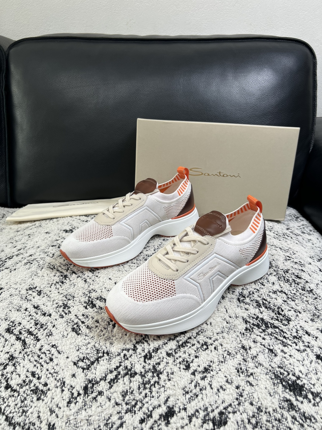 ⚠️只换码不退⚠️    Santoni  高品质    顶级工艺品  圣东尼  专柜新品同步，鞋面意大利进口牛皮拼布面