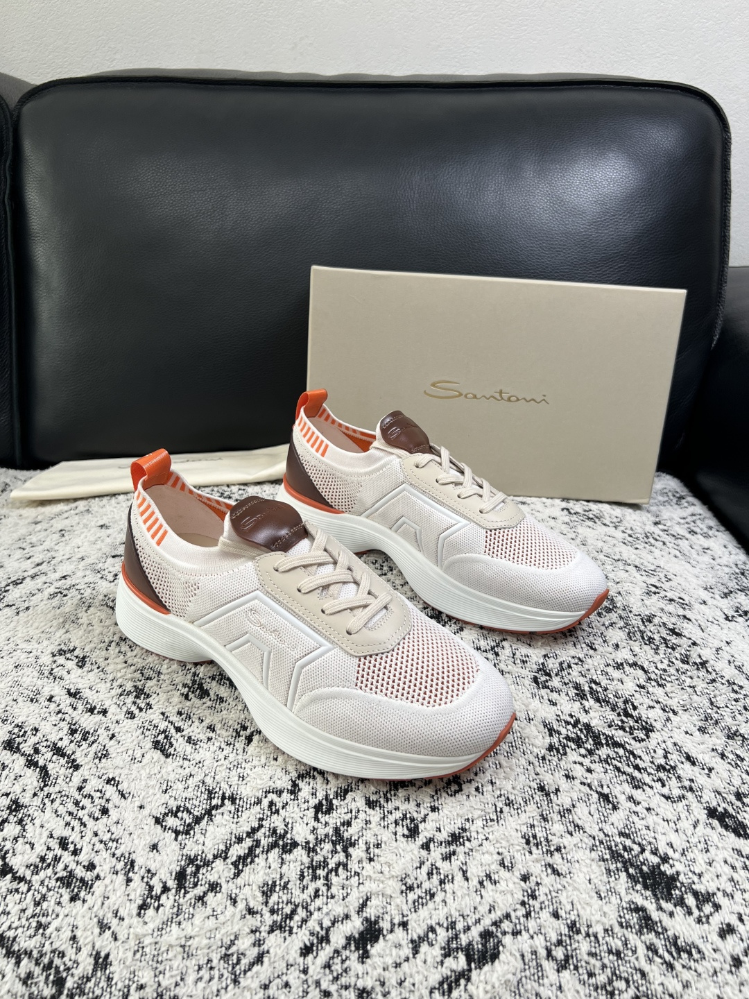 ⚠️只换码不退⚠️    Santoni  高品质    顶级工艺品  圣东尼  专柜新品同步，鞋面意大利进口牛皮拼布面