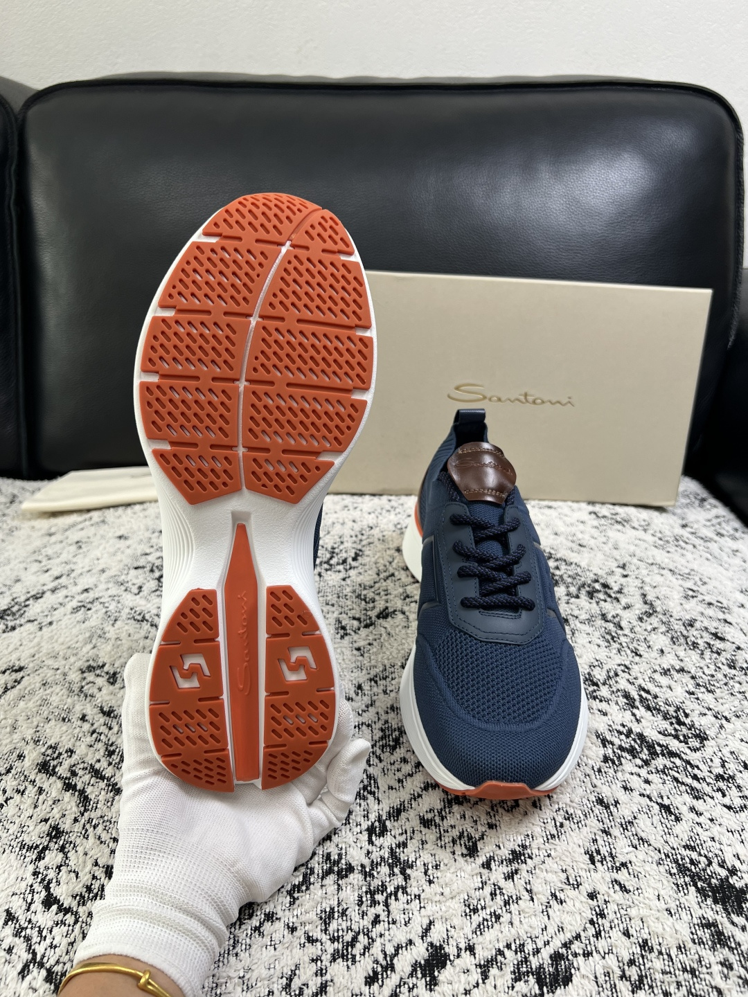 ⚠️只换码不退⚠️    Santoni  高品质    顶级工艺品  圣东尼  专柜新品同步，鞋面意大利进口牛皮拼布面