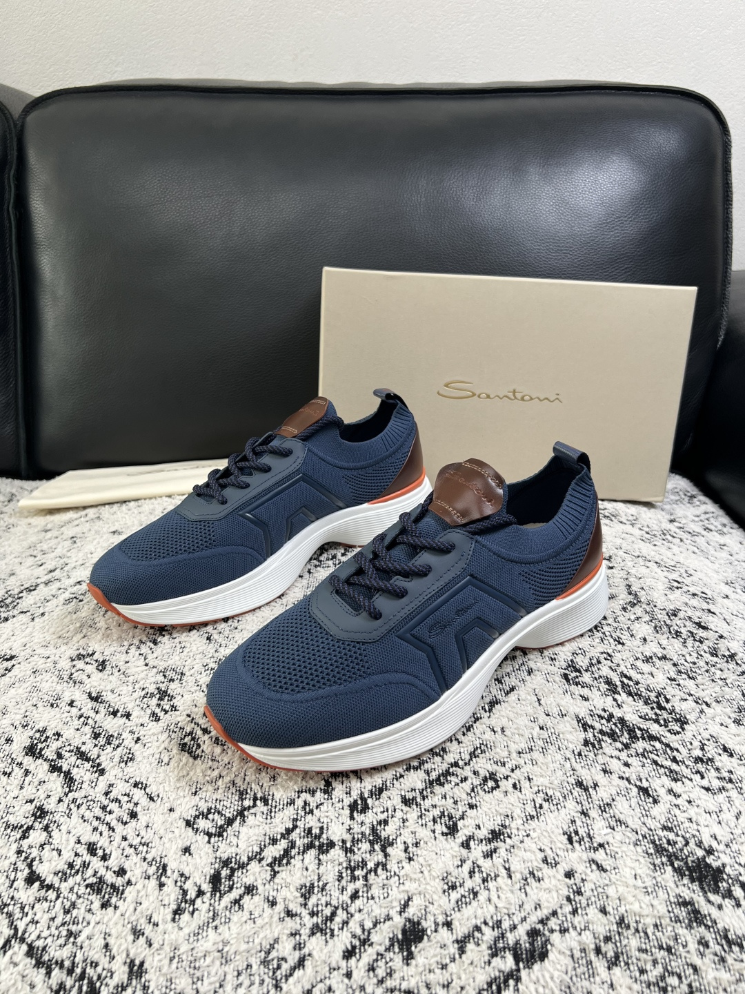 ⚠️只换码不退⚠️    Santoni  高品质    顶级工艺品  圣东尼  专柜新品同步，鞋面意大利进口牛皮拼布面