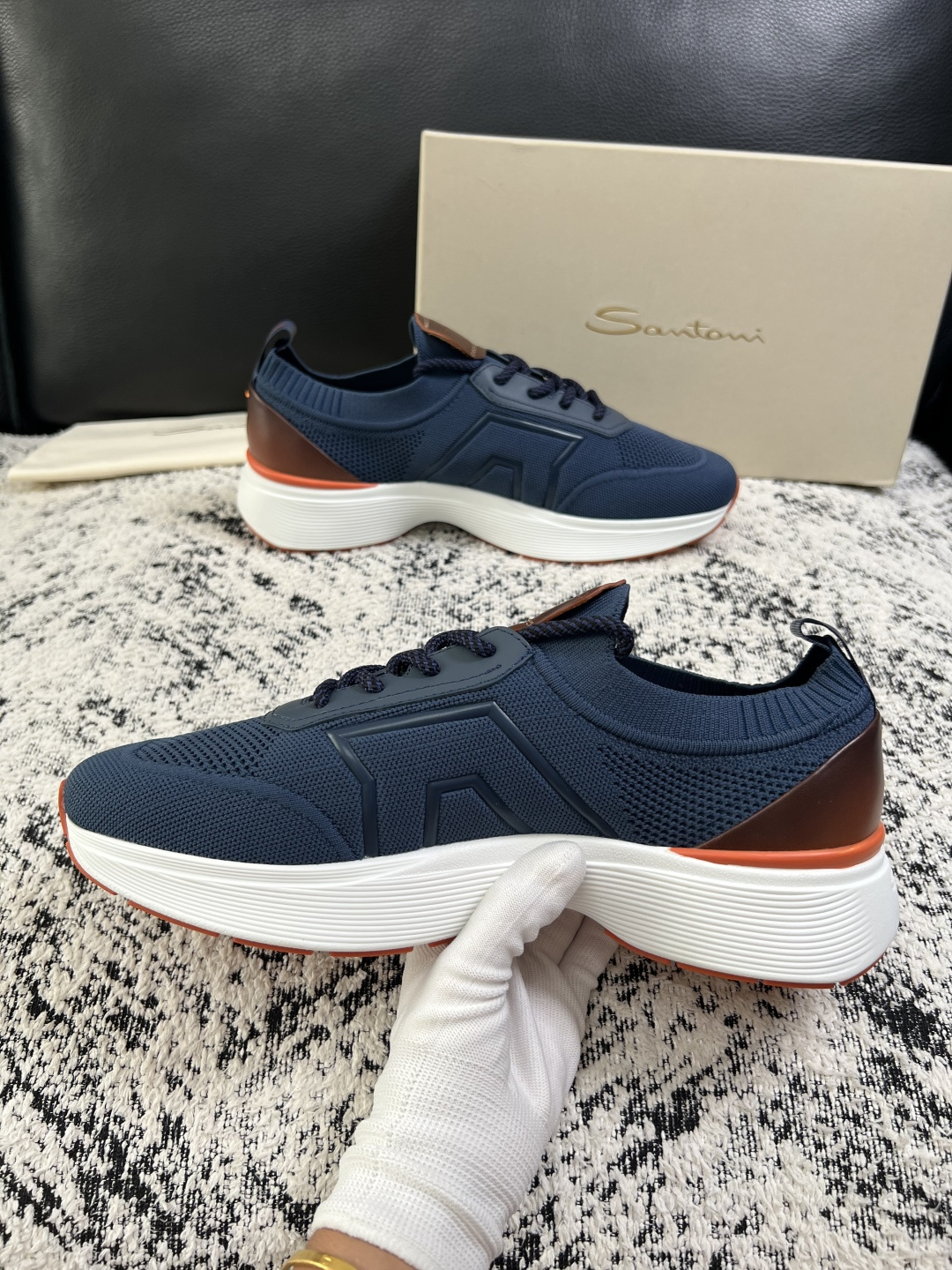 ⚠️只换码不退⚠️    Santoni  高品质    顶级工艺品  圣东尼  专柜新品同步，鞋面意大利进口牛皮拼布面