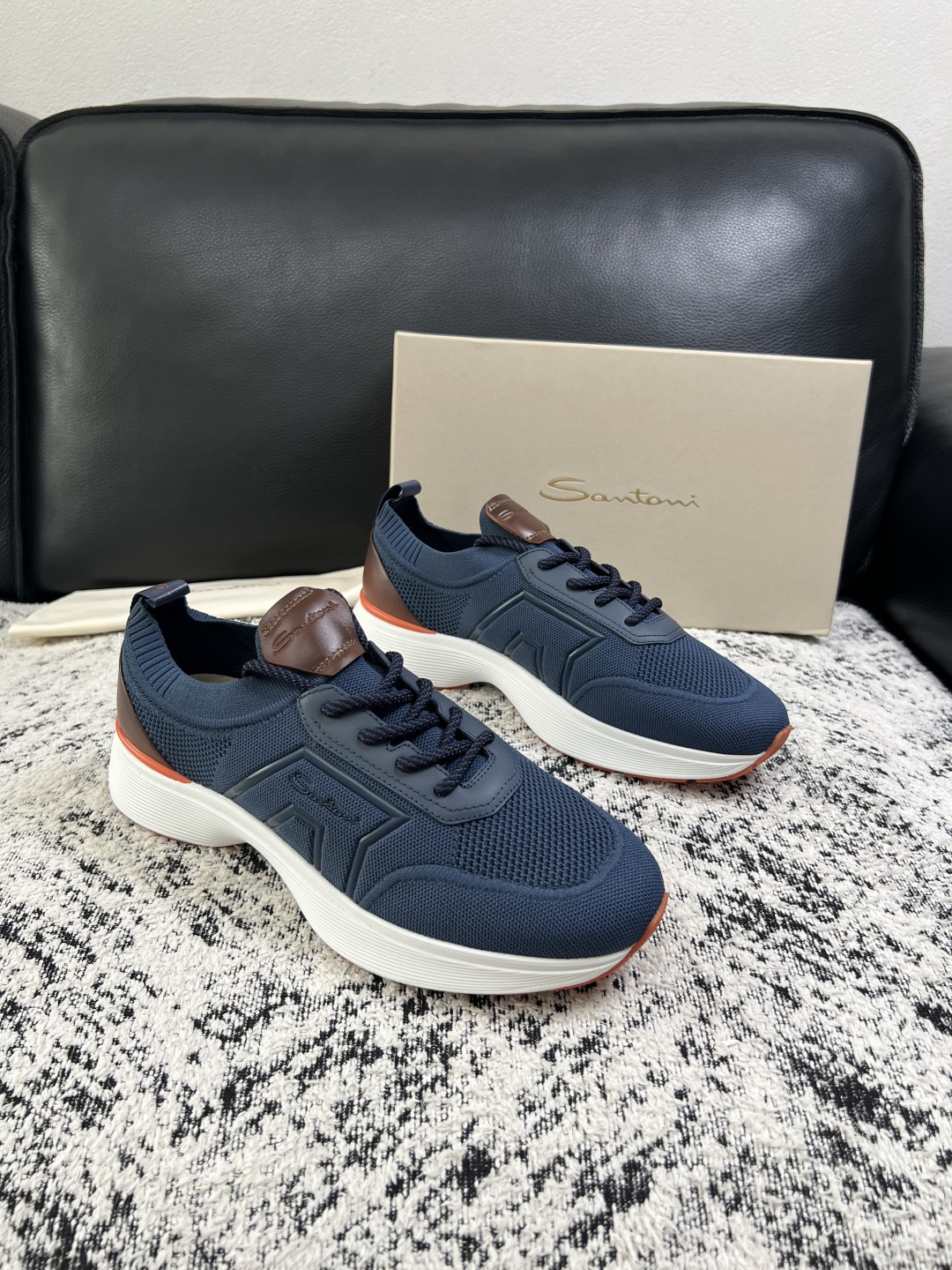 ⚠️只换码不退⚠️    Santoni  高品质    顶级工艺品  圣东尼  专柜新品同步，鞋面意大利进口牛皮拼布面