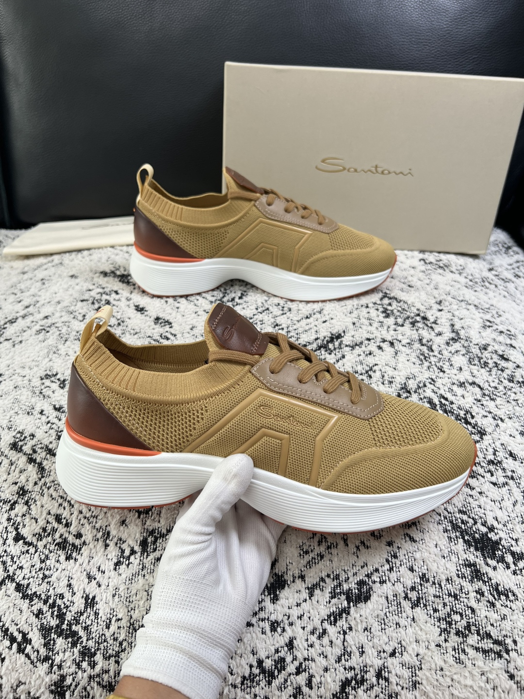⚠️只换码不退⚠️    Santoni  高品质    顶级工艺品  圣东尼  专柜新品同步，鞋面意大利进口牛皮拼布面