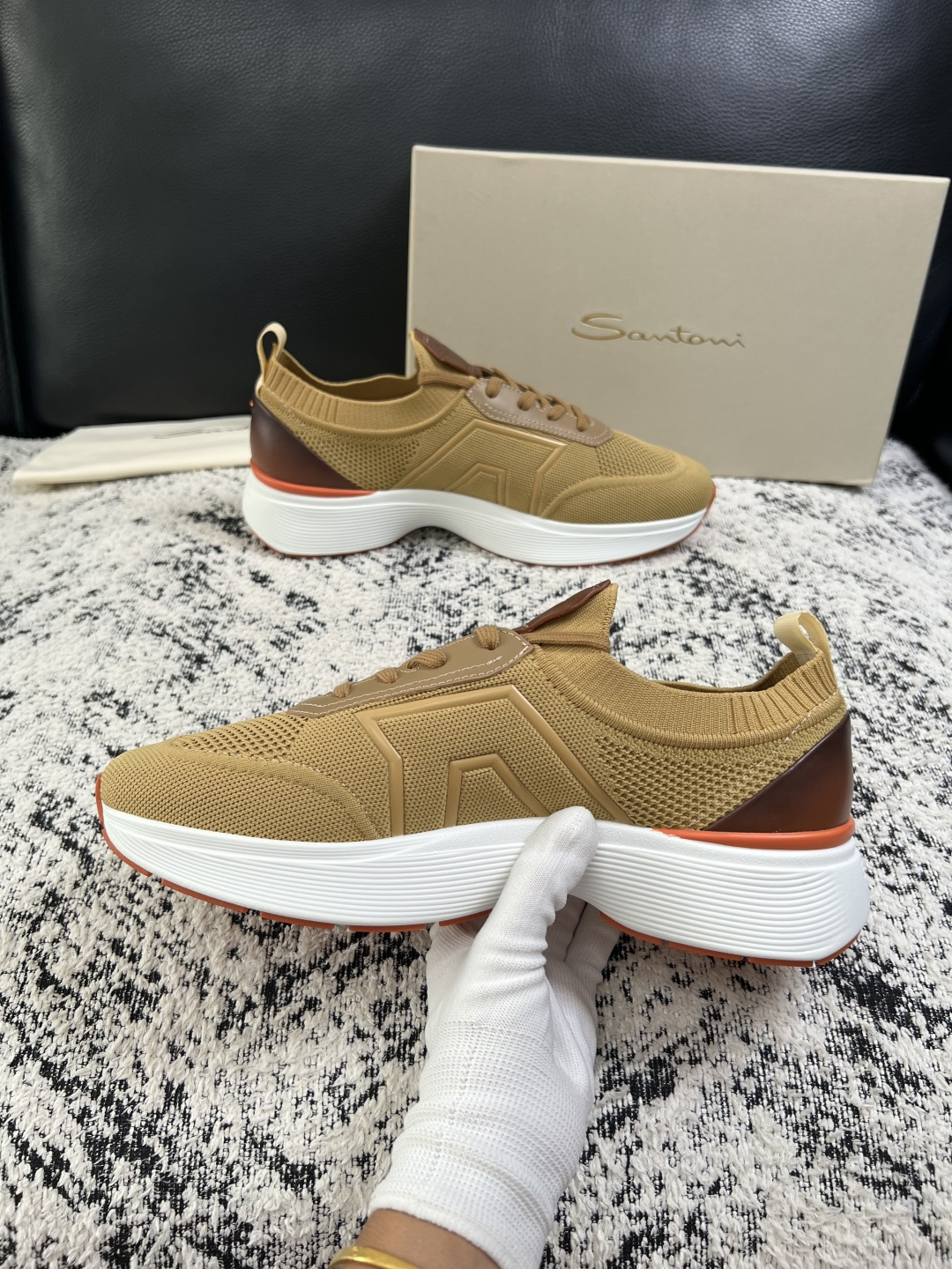 ⚠️只换码不退⚠️    Santoni  高品质    顶级工艺品  圣东尼  专柜新品同步，鞋面意大利进口牛皮拼布面