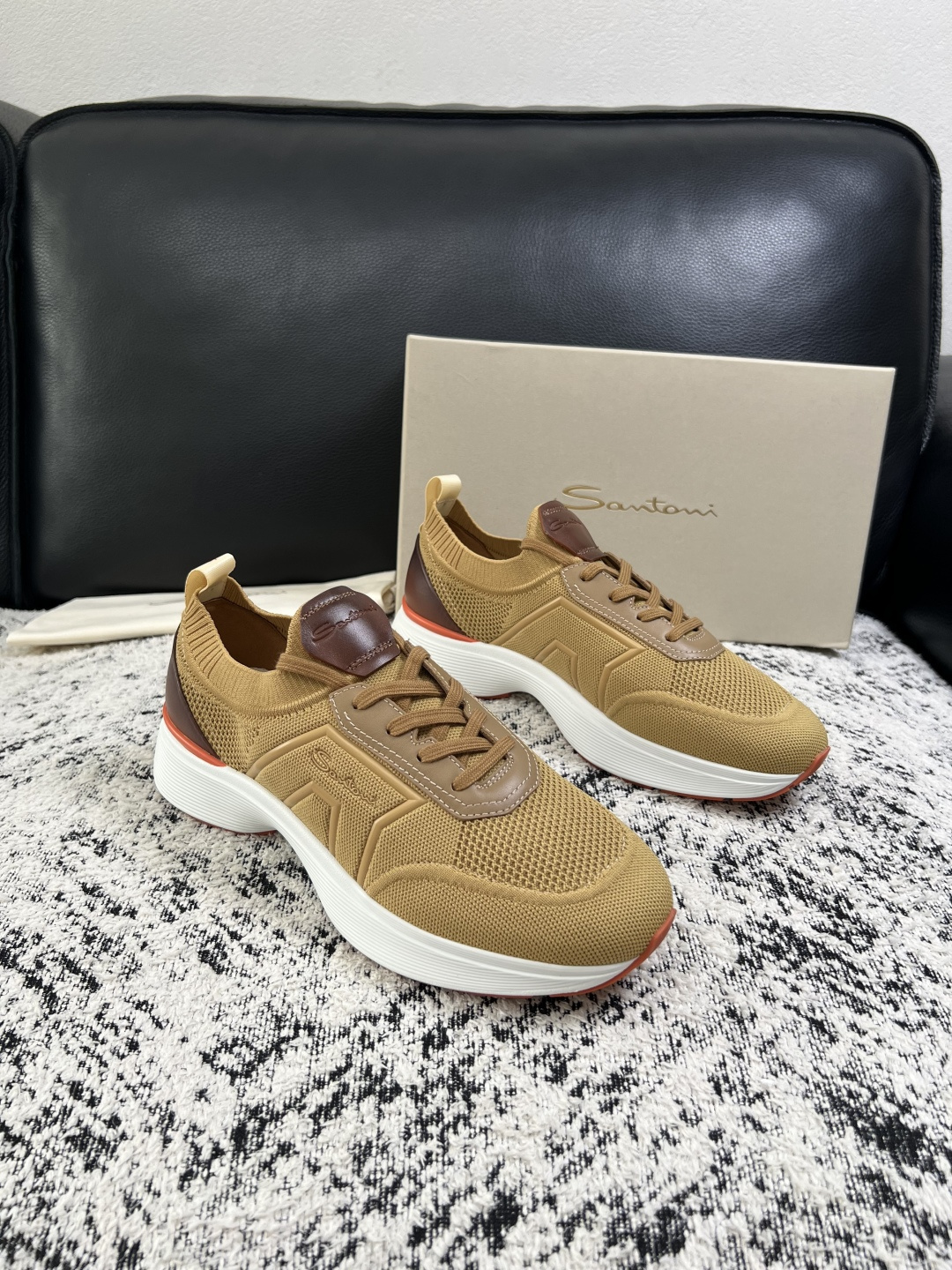 ⚠️只换码不退⚠️    Santoni  高品质    顶级工艺品  圣东尼  专柜新品同步，鞋面意大利进口牛皮拼布面