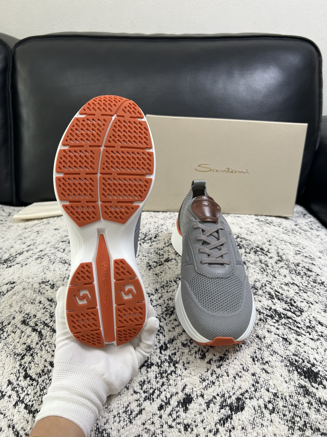 ⚠️只换码不退⚠️    Santoni  高品质    顶级工艺品  圣东尼  专柜新品同步，鞋面意大利进口牛皮拼布面