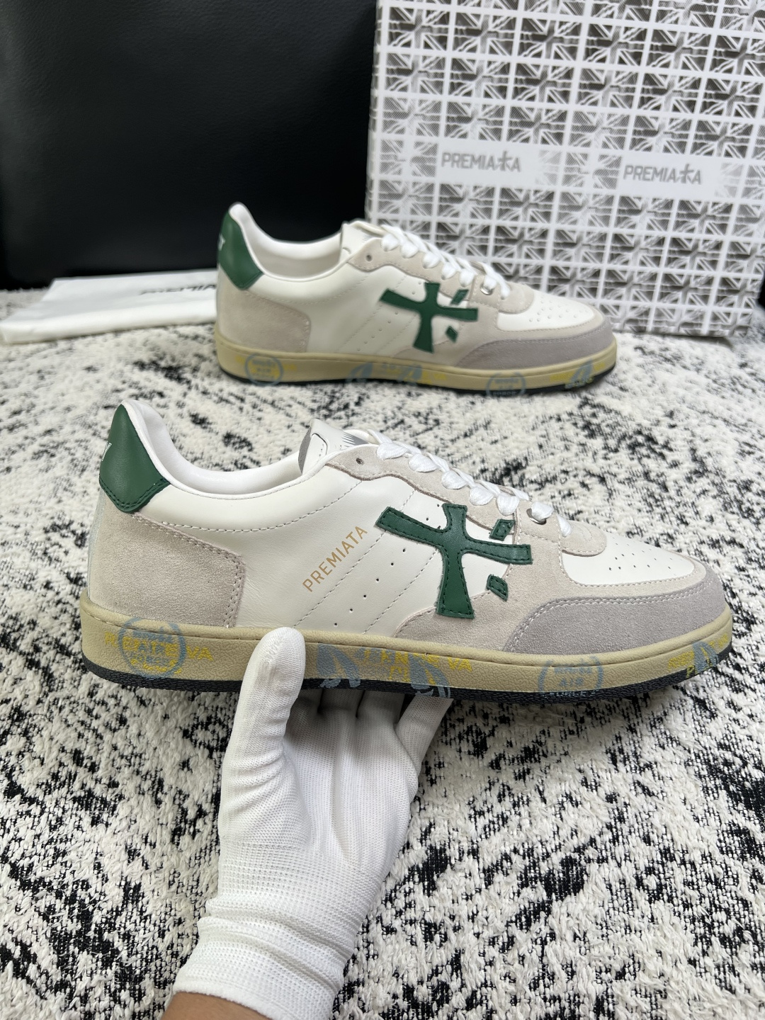 ⚠️只换码不退⚠️  PRMAMITA 高品质  顶级工艺品  普拉米亚达 男士运动鞋专柜同步，鞋面意大利原版进口牛皮搭