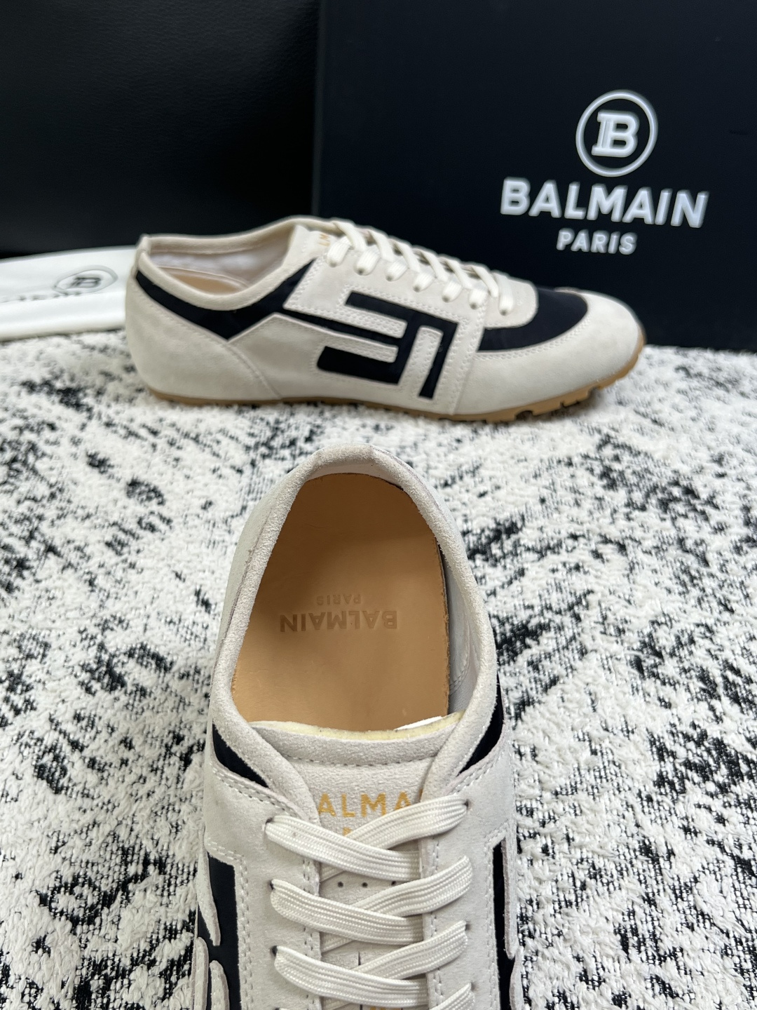 ⚠️只换码不退⚠️    BALMAIN  高品质  顶级工艺品  巴尔曼  专柜新品同步，鞋面意大利进口牛皮拼布面料，