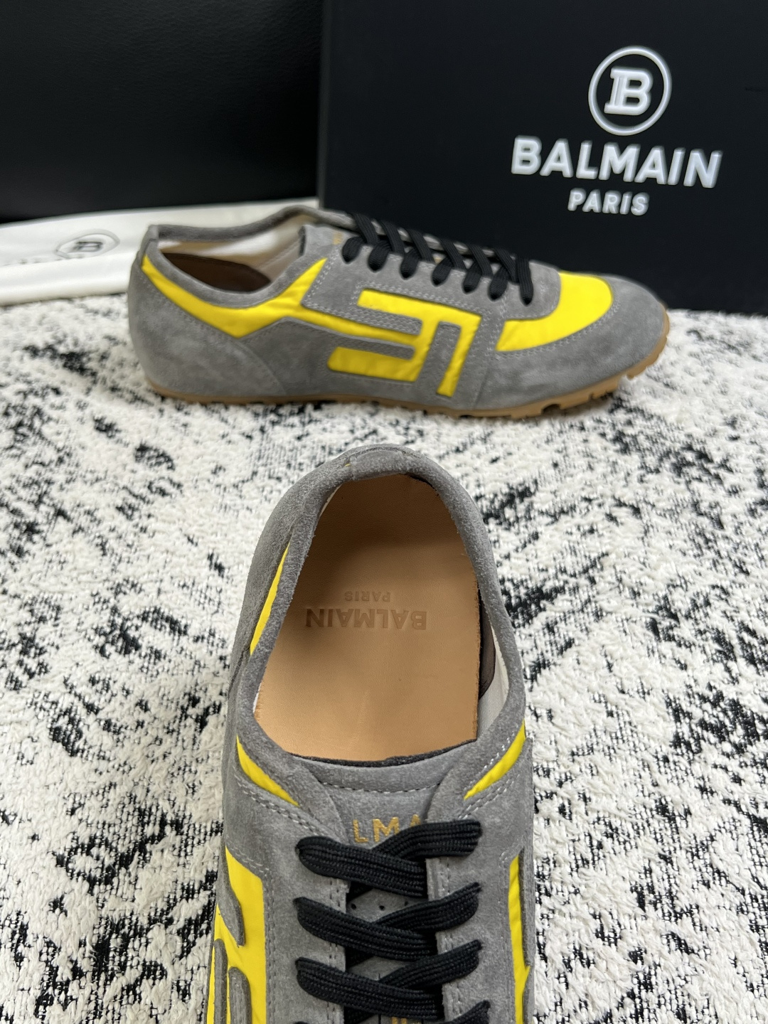 ⚠️只换码不退⚠️    BALMAIN  高品质  顶级工艺品  巴尔曼  专柜新品同步，鞋面意大利进口牛皮拼布面料，