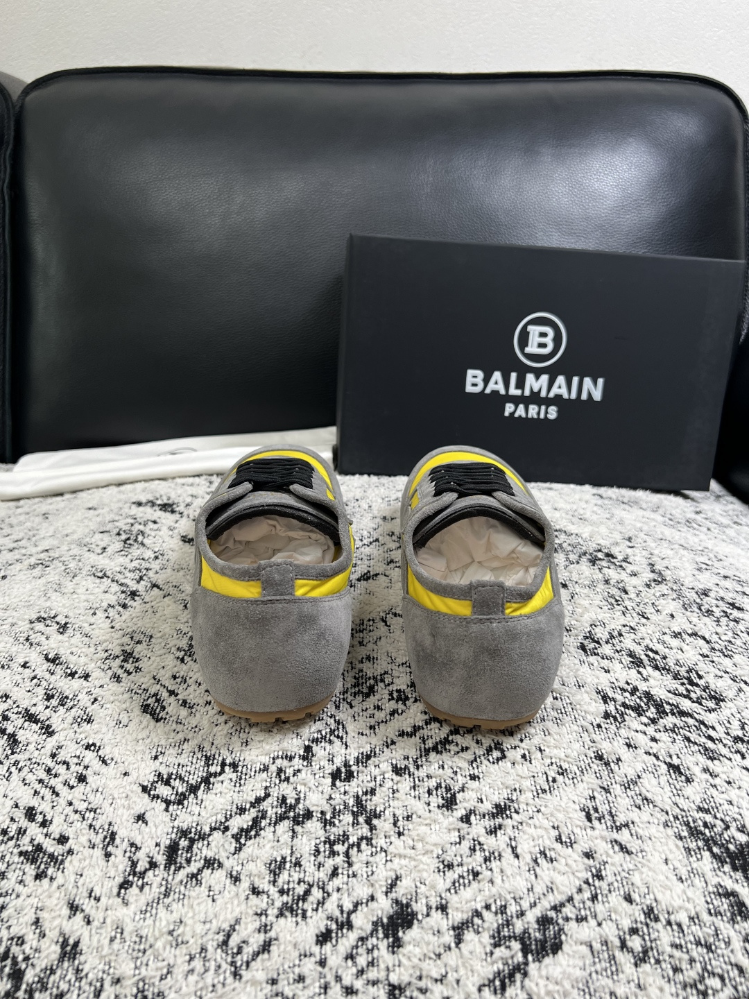 ⚠️只换码不退⚠️    BALMAIN  高品质  顶级工艺品  巴尔曼  专柜新品同步，鞋面意大利进口牛皮拼布面料，