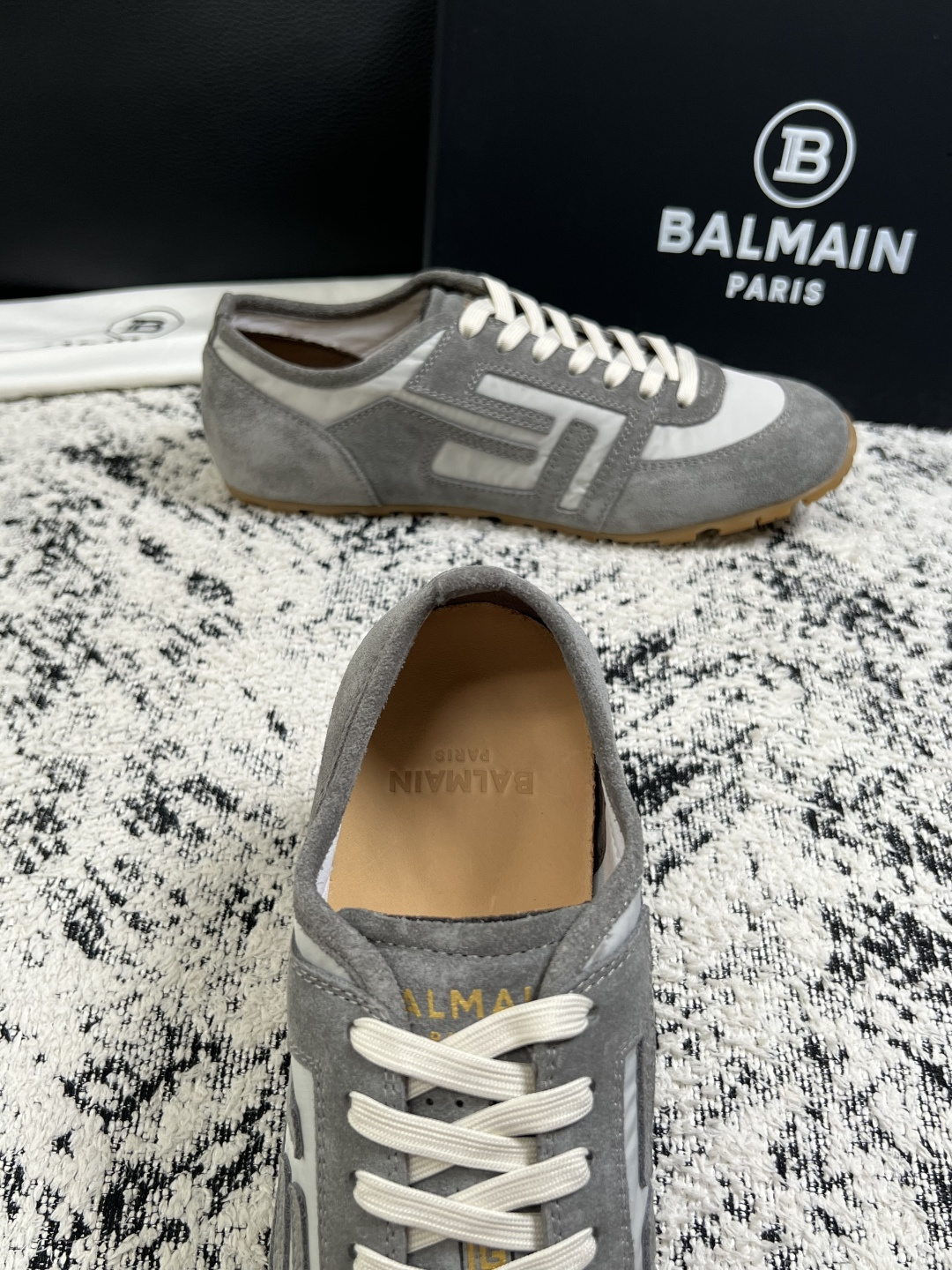 ⚠️只换码不退⚠️    BALMAIN  高品质  顶级工艺品  巴尔曼  专柜新品同步，鞋面意大利进口牛皮拼布面料，