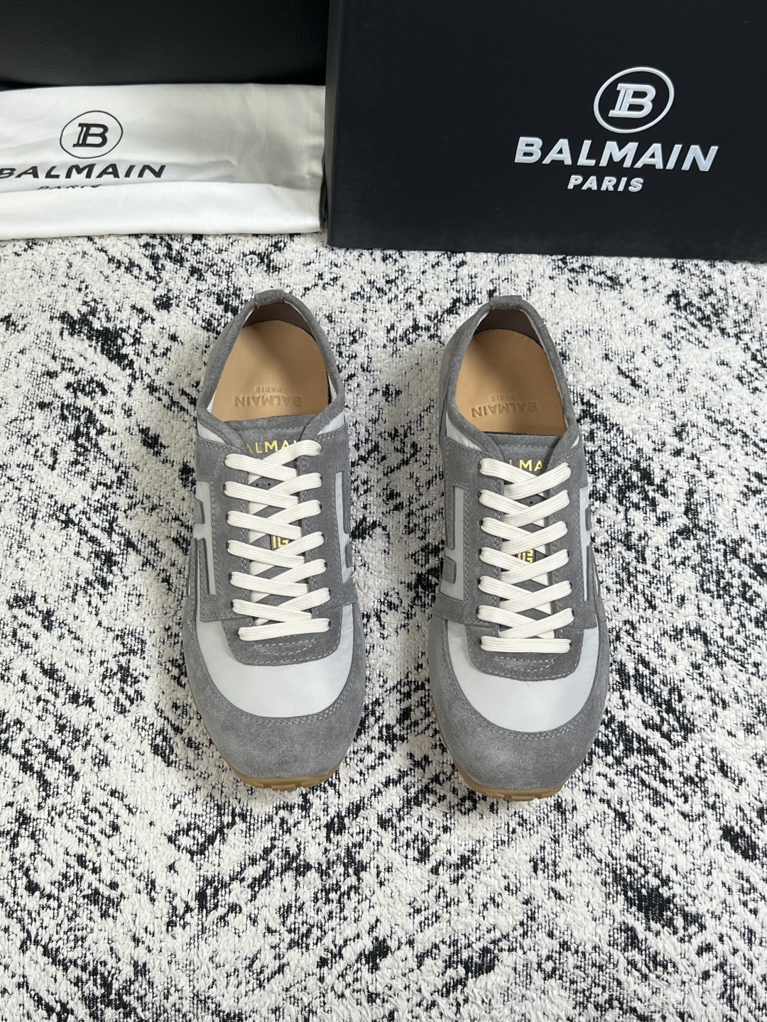 ⚠️只换码不退⚠️    BALMAIN  高品质  顶级工艺品  巴尔曼  专柜新品同步，鞋面意大利进口牛皮拼布面料，