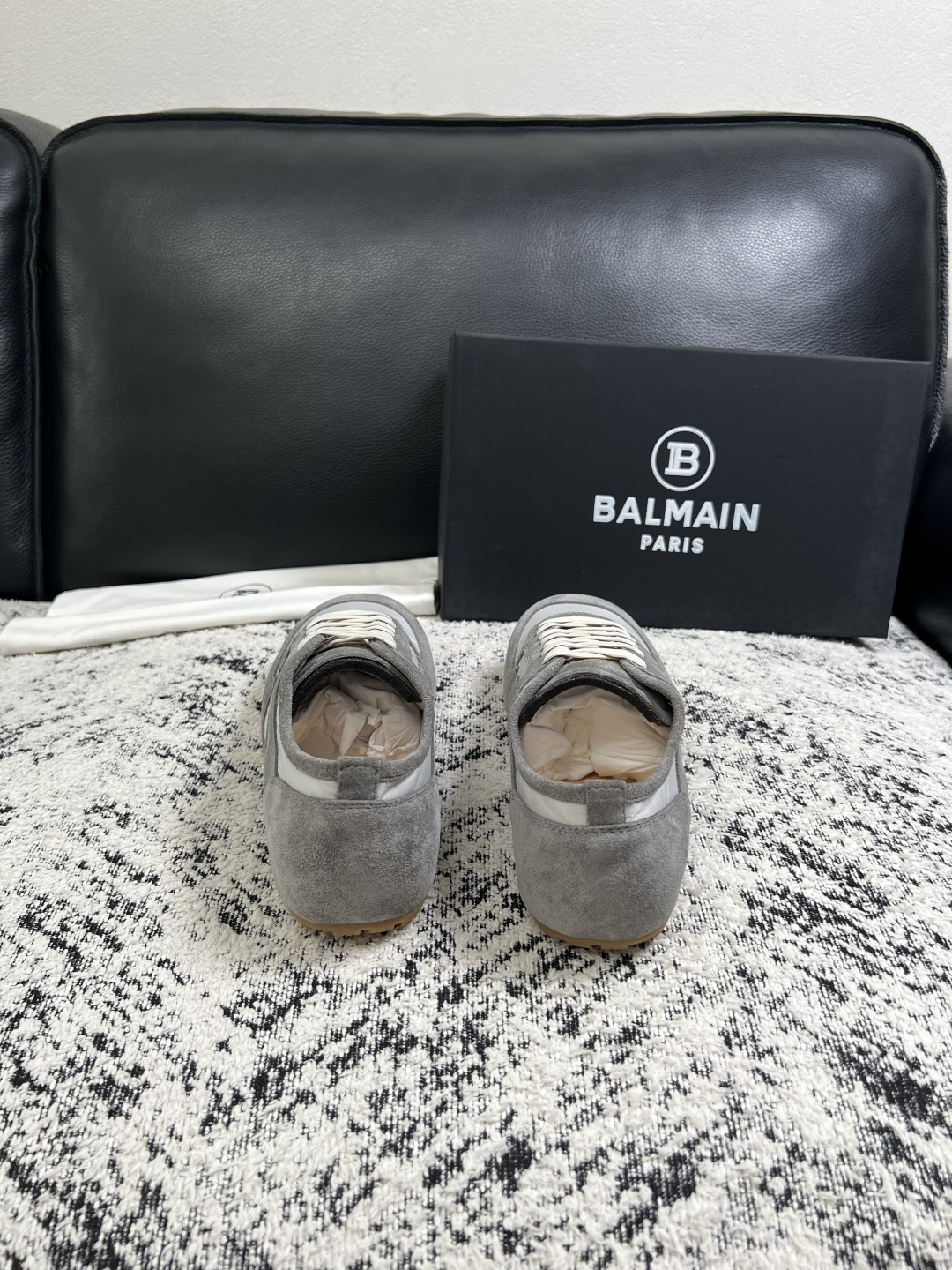 ⚠️只换码不退⚠️    BALMAIN  高品质  顶级工艺品  巴尔曼  专柜新品同步，鞋面意大利进口牛皮拼布面料，