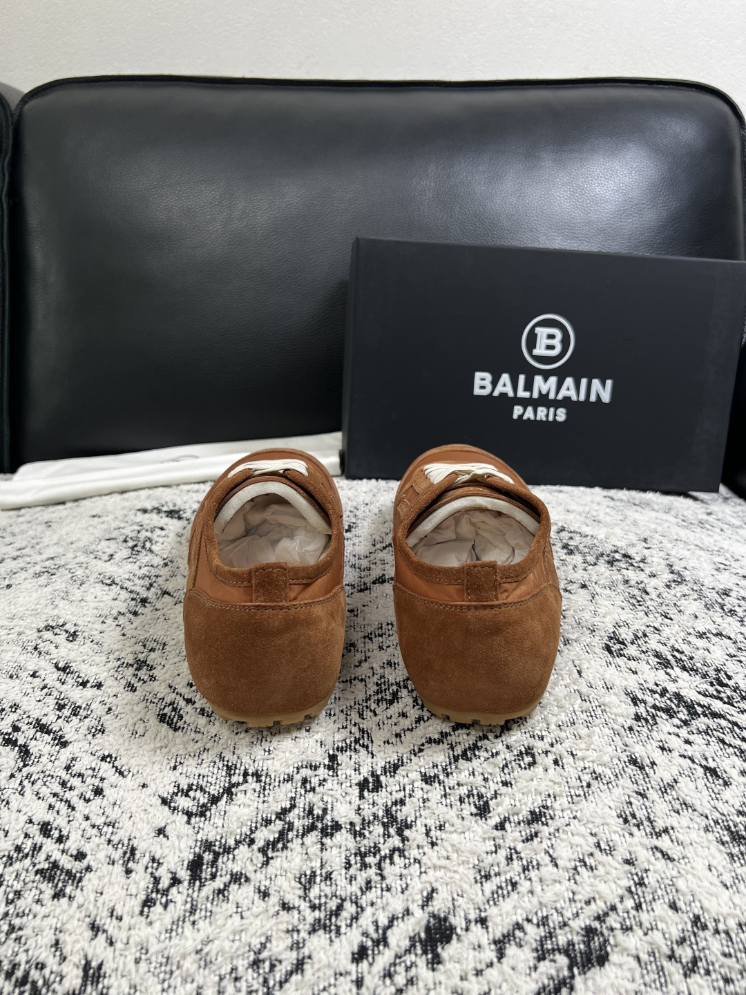 ⚠️只换码不退⚠️    BALMAIN  高品质  顶级工艺品  巴尔曼  专柜新品同步，鞋面意大利进口牛皮拼布面料，
