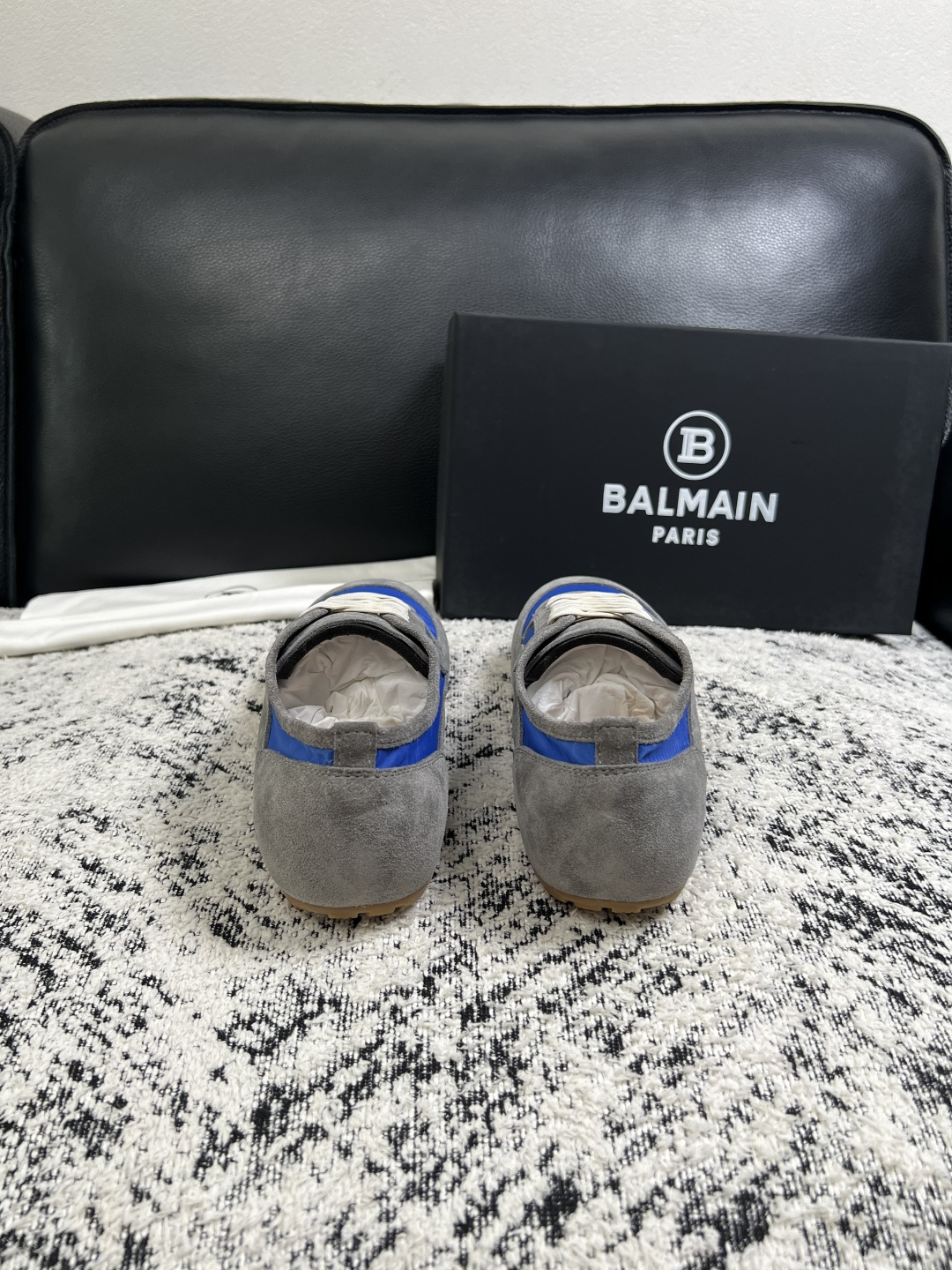 ⚠️只换码不退⚠️    BALMAIN  高品质  顶级工艺品  巴尔曼  专柜新品同步，鞋面意大利进口牛皮拼布面料，