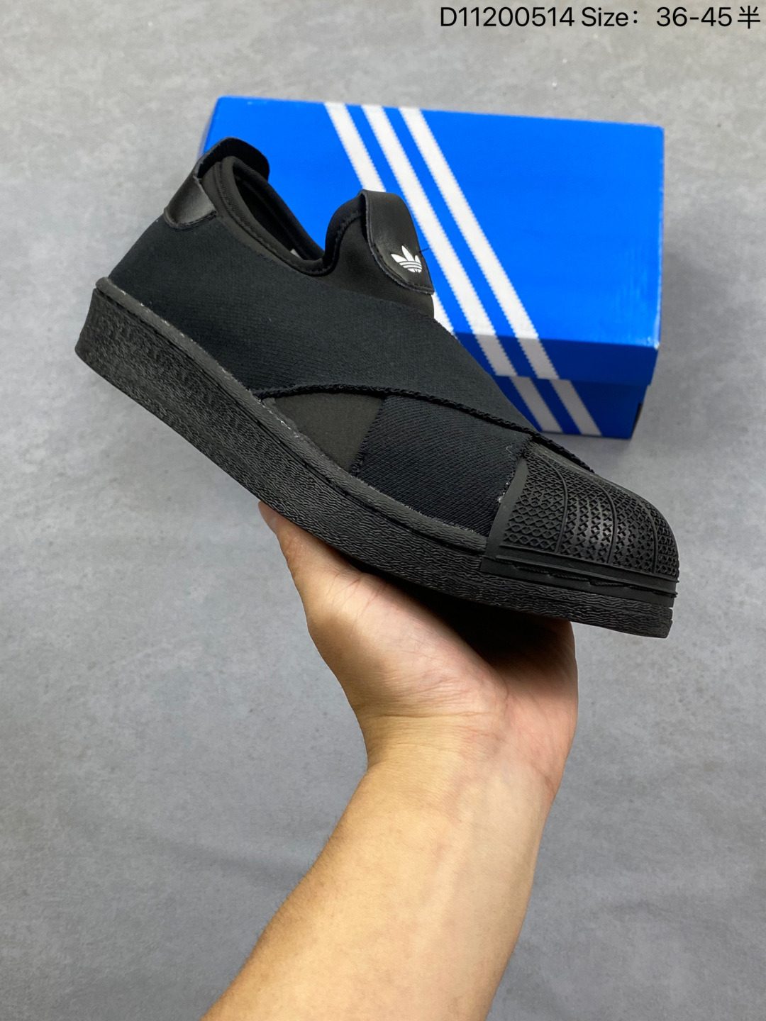 公司级✅Adidas Originals Superstar 2 X Slip-On 贝壳头系列 阿迪达斯 低帮经典百搭休闲运动板鞋 货号:KH8208 欣 ID:D1120514