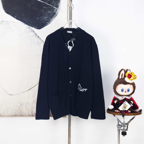 DIOR AND HYLTON NEL Cotton Blend Knit Cardigan with Embroidery 1 DIOR AND HYLTON NEL Cotton Blend Knit Cardigan with Embroidery