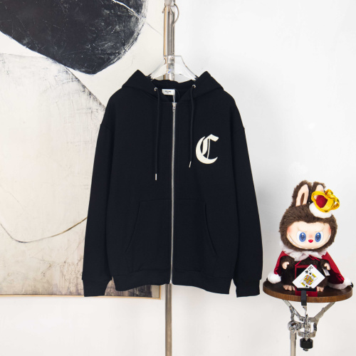 Celine Embroidered Hoodie: 420g French Terry, 3D Stitching, Silver Hardware 1 Celine Embroidered Hoodie: 420g French Terry, 3D Stitching, Silver Hardware