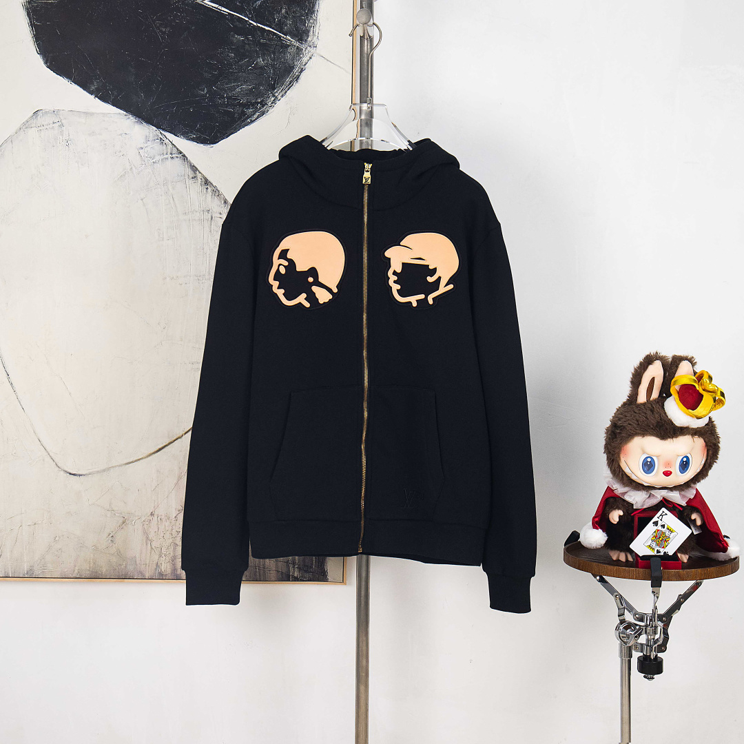 Versión P260 zp [suministro exclusivo] Chaqueta bordada con retrato nigo de marca compartida de LOUIS VUITTON Tejido: C…