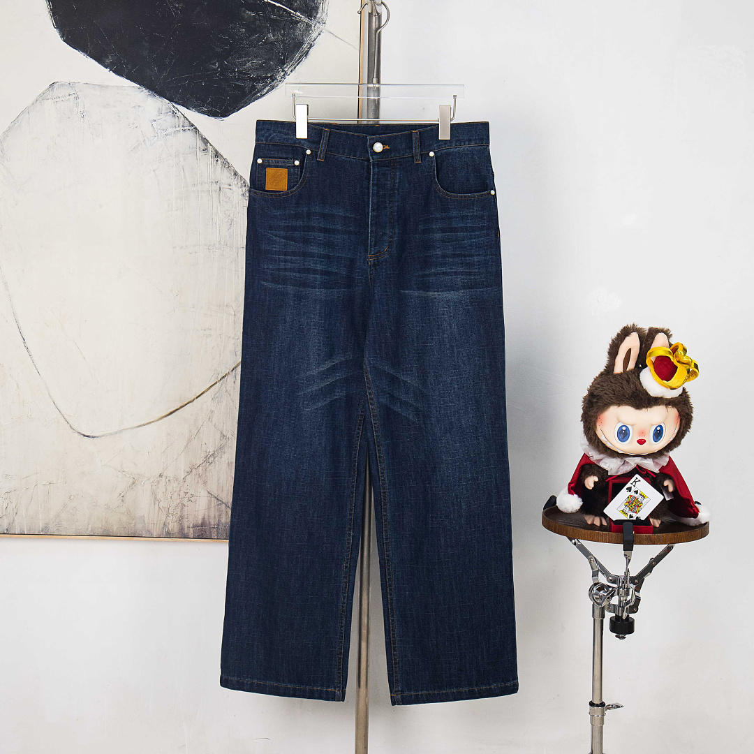 Versión P220 zp [suministro exclusivo] LOUIS VUITTON Pantalones de mezclilla con logo de bolsillo de Louis Vuitton La t…