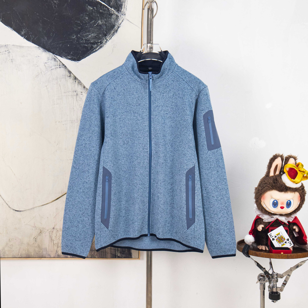 Bird 2025 new pocket zipper embroidered logo couple's stand-collar fleece jacket. Soft, windproof, warm, anti-pilling. Unisex, essential. 11 colors, sizes S-3XL. Model RR10426.-Big cat