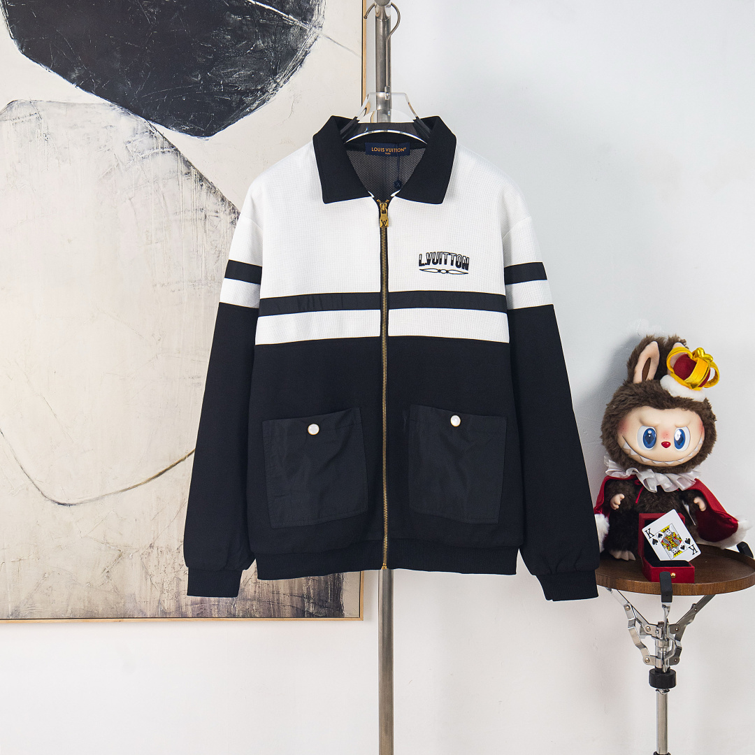 Louis Vuitton מעיל גברים שחור-לבן 2025 קולקציית סתיו-חורף