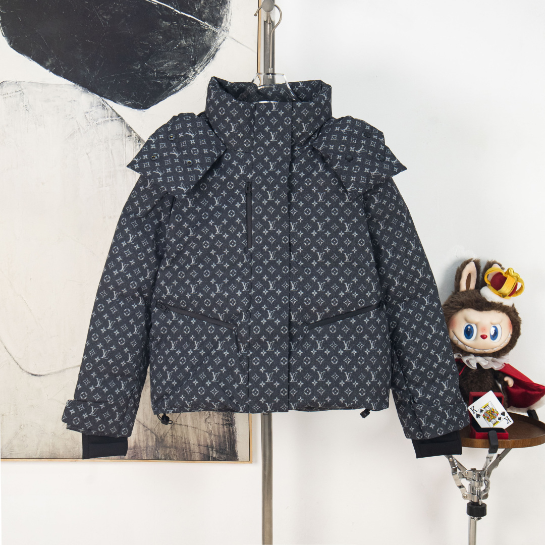 Versión P630 zp [Suministro exclusivo] LV/Louis Vuitton 2025 FW nuevo estilo otoño e invierno Chaqueta de esquí de mang…