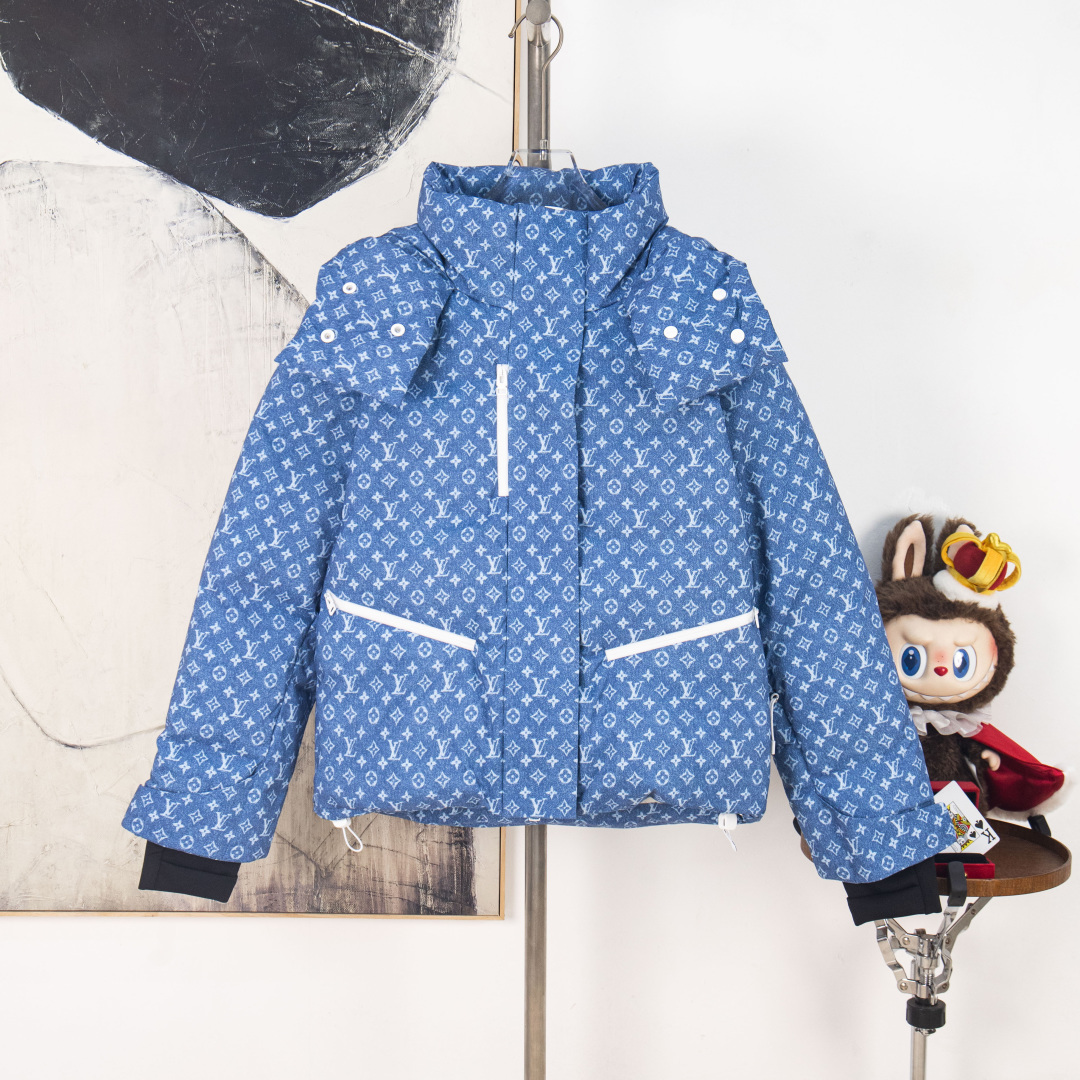 Versión P630 zp [Suministro exclusivo] LV/Louis Vuitton 2025 FW nuevo estilo otoño e invierno Chaqueta de esquí de mang…