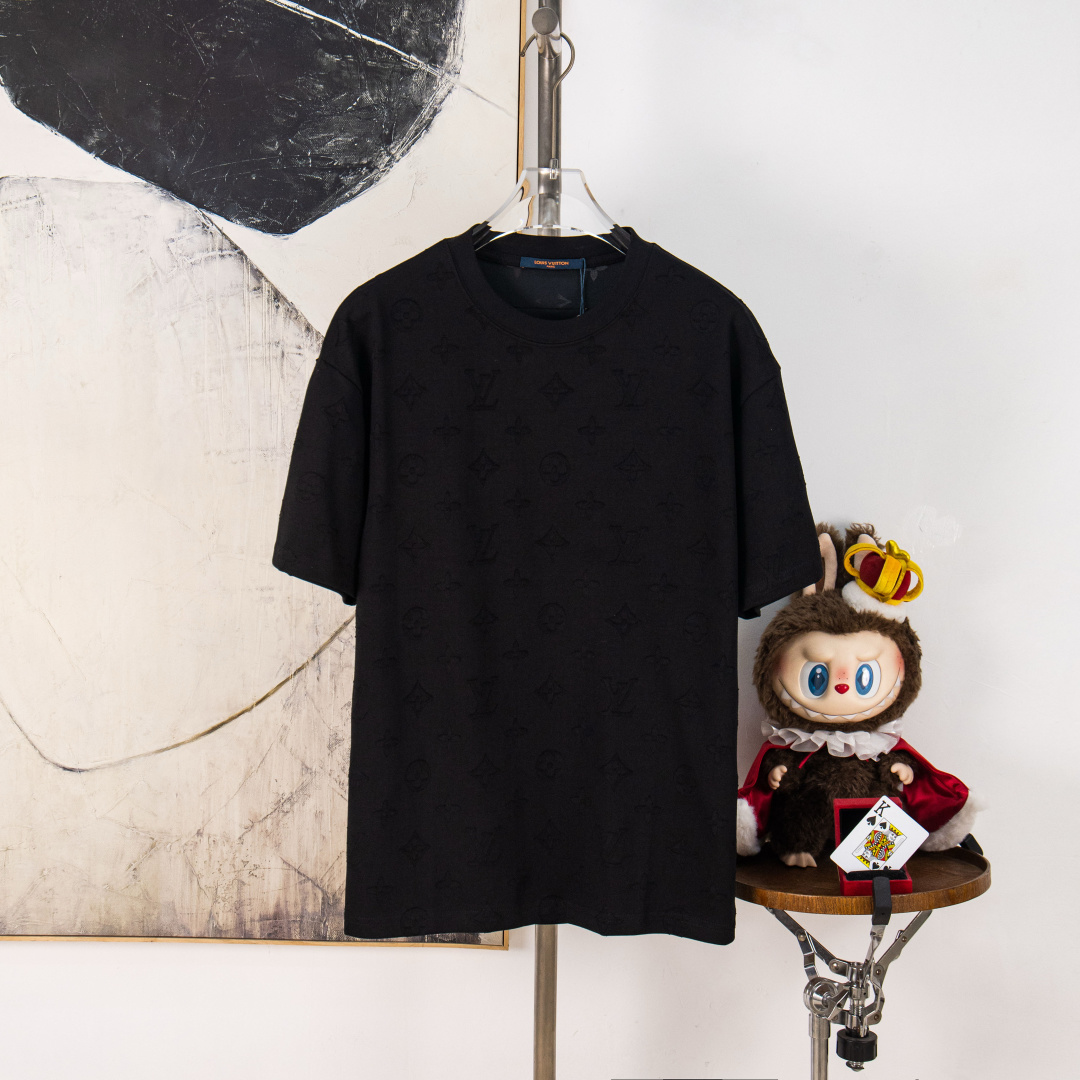 P85 versión zp [suministro exclusivo] Louis Vuitton camiseta de cuello redondo de alta calidad 320g, clásico de la marc…