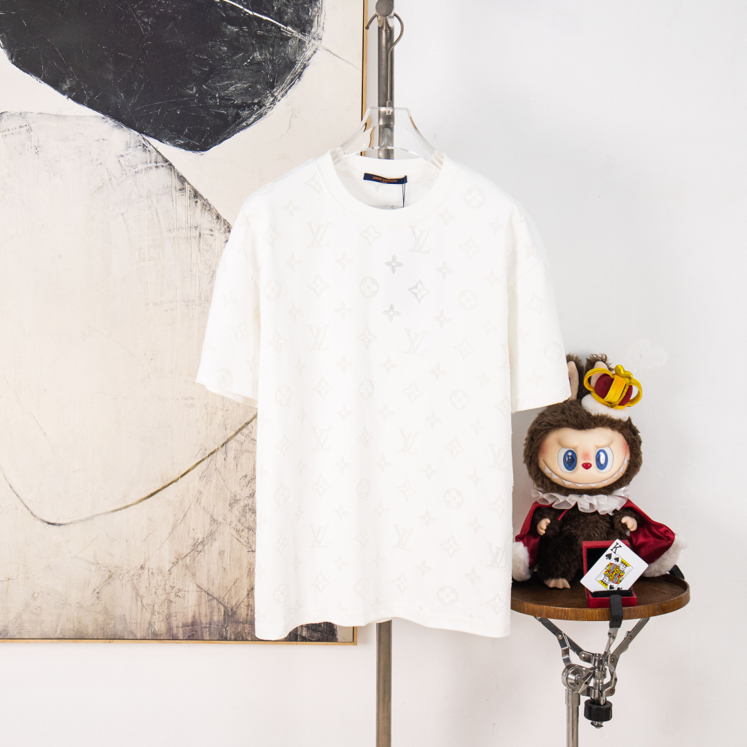 P85 versión zp [suministro exclusivo] Louis Vuitton camiseta de cuello redondo de alta calidad 320g, clásico de la marc…