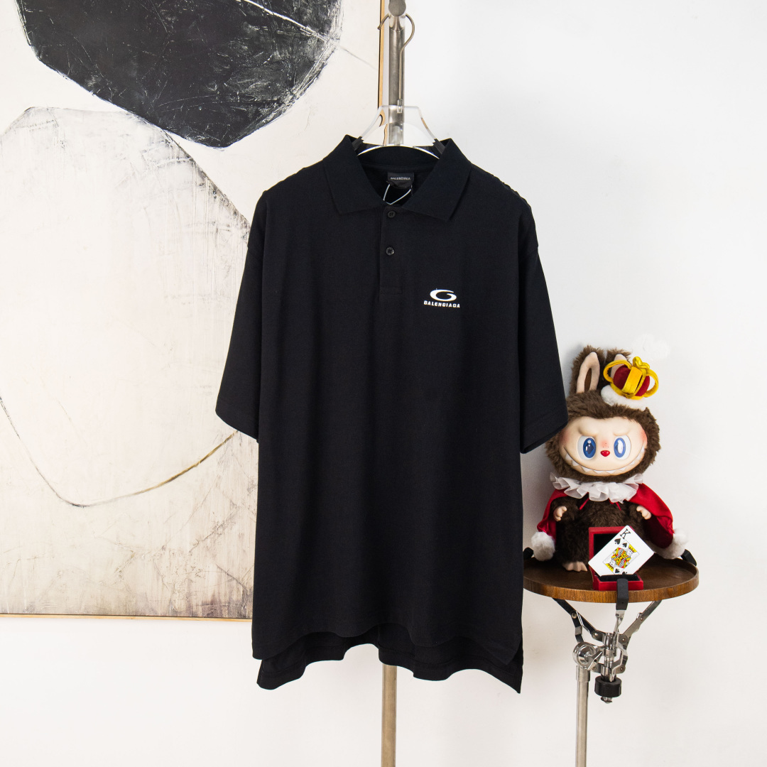 P120 zp versión [suministro exclusivo] BALENCIAGA 26SS polo de cuello de algodón piqué. Auténtico comprado por 6500 par…