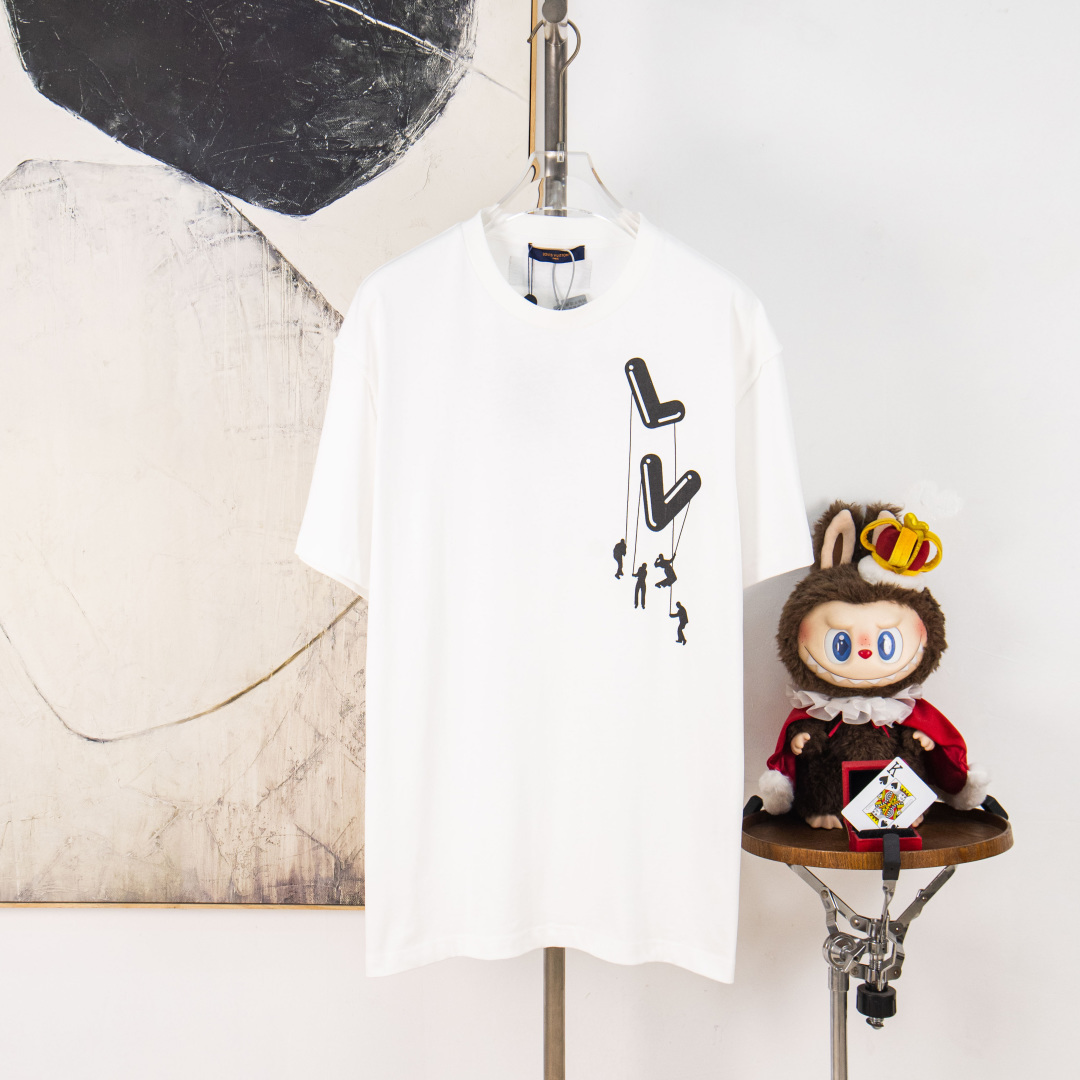 P105 versión zp [suministro exclusivo] LOUIS VUITTON 21SS clásico estampado de paracaidista camiseta de cuello redondo,…