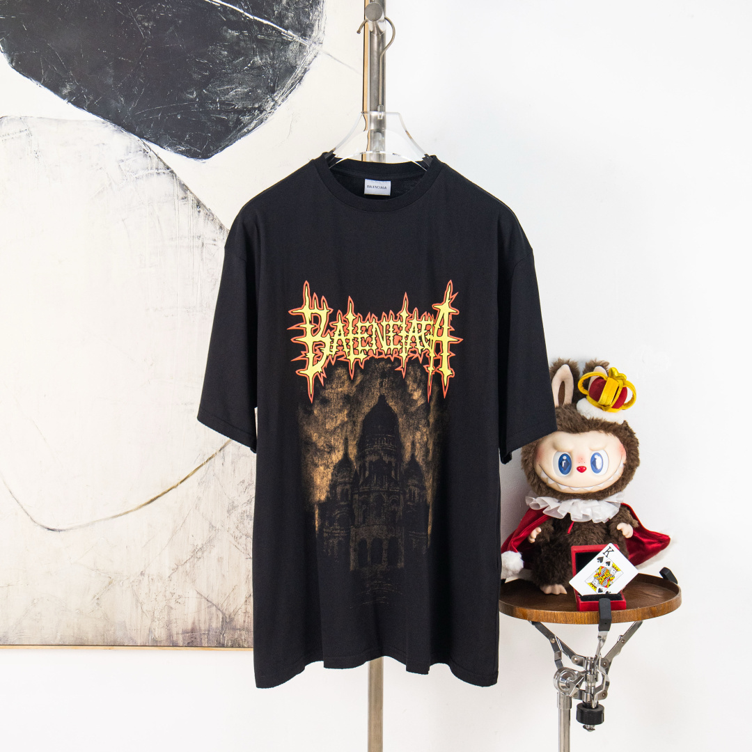 Versión P110 zp [Suministro exclusivo] Tejido de manga corta con estampado directo BLCG Paris Castle: Confeccionado en …