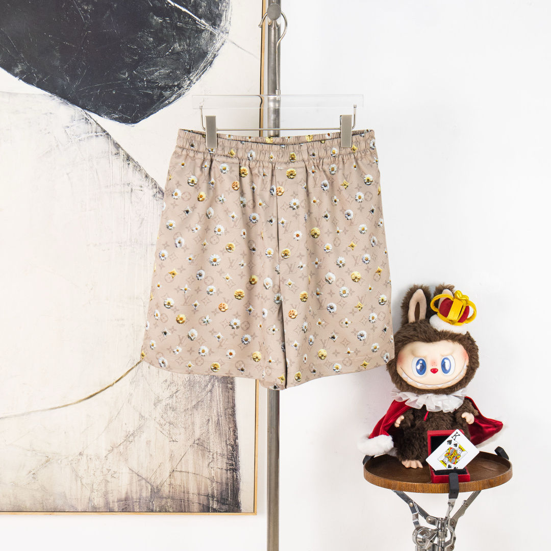 P150 versión zp [suministro exclusivo] LV/Louis Vuitton conjunto de pantalones cortos con estampado de margaritas Monog…