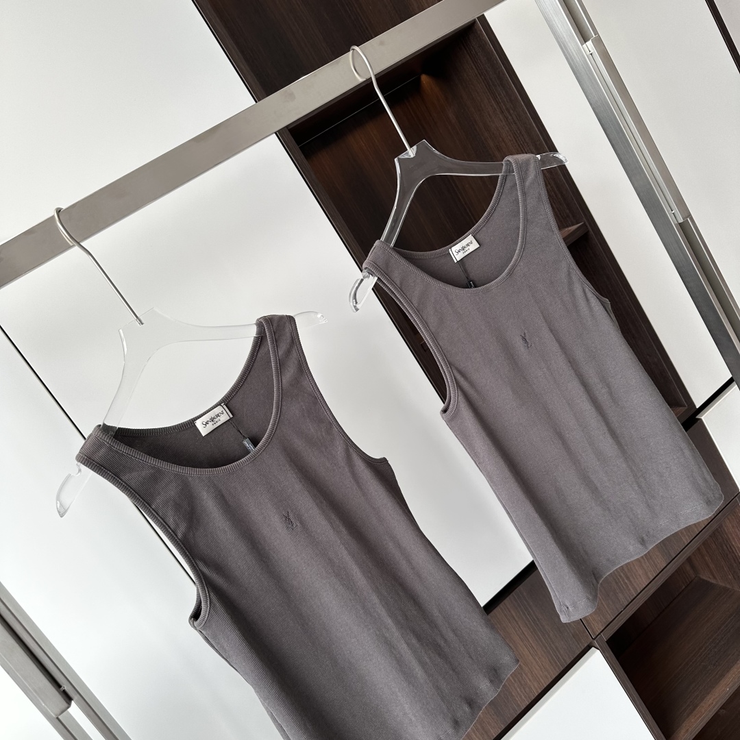 Yves Saint Laurent Embroidered Tank Top - Unisex, High-Quality Replica 3 cmp i1744822518103 5382 0 1