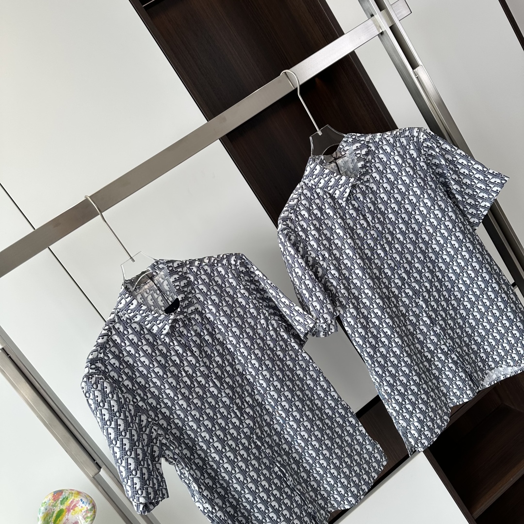 Dior Oblique Pattern Short Sleeve Shirt - Summer Collection Unisex Design 3 cmp i1744872021774 5806 0 1