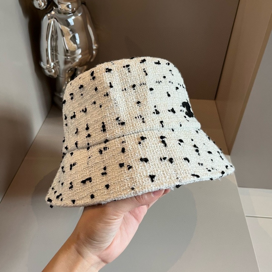 Chanel tweed baker boy cap, front view