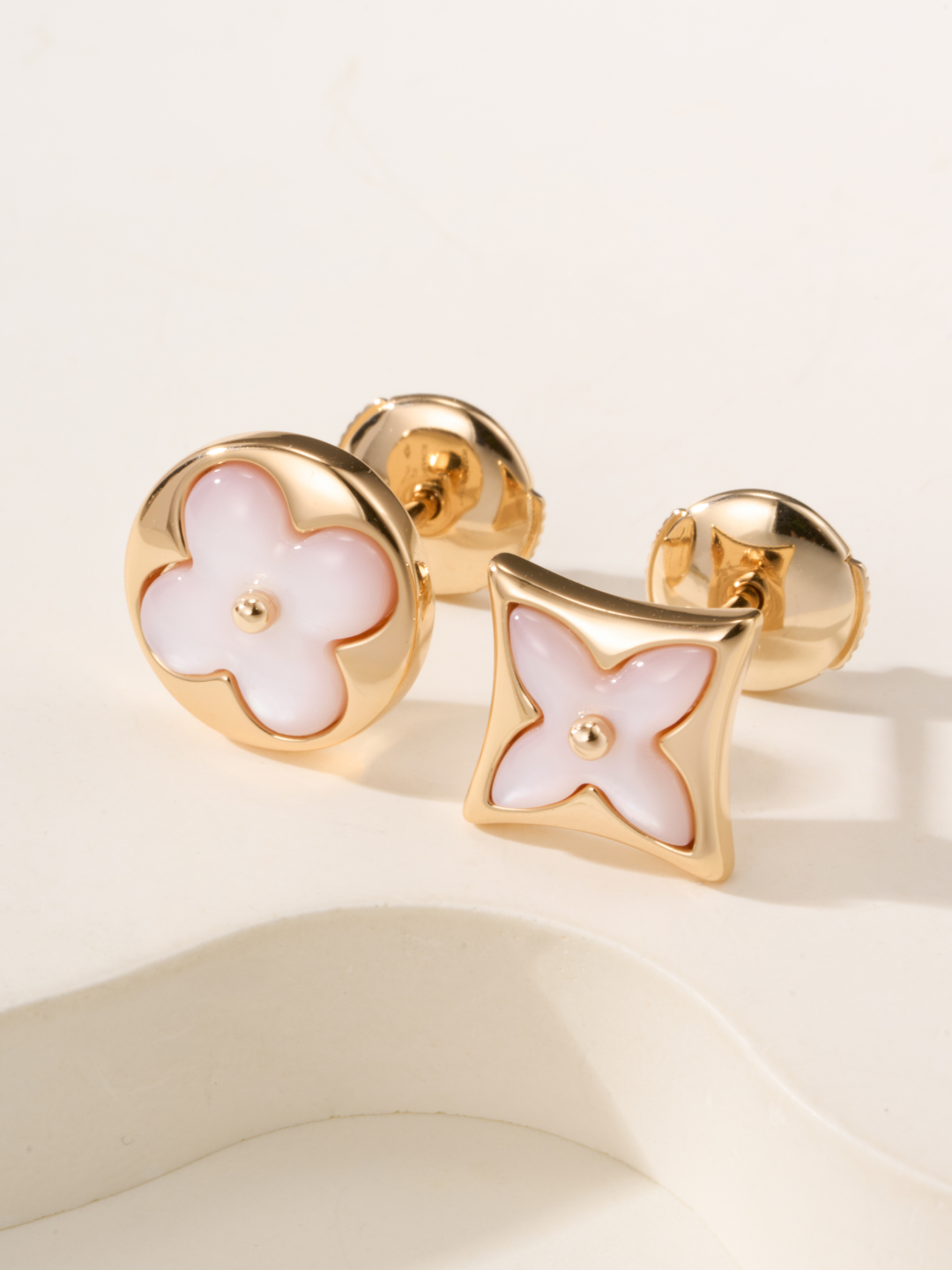 Louis Vuitton Monogram Mother-of-Pearl Earrings, Gold-Tone Finish 8 cmp i1747901470446 169 0 5